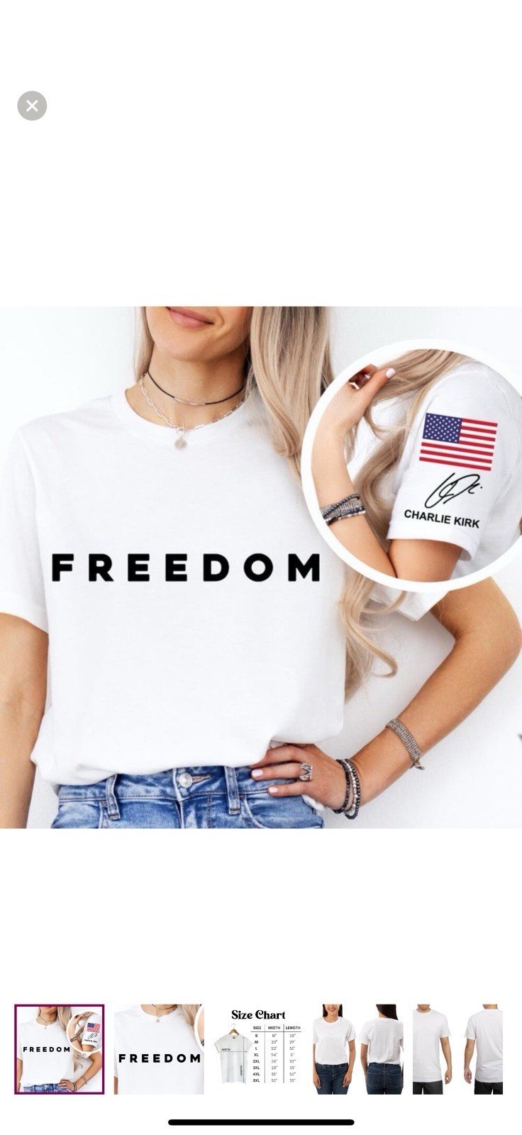Freedom Charlie Kirk Shirt PNG FILE