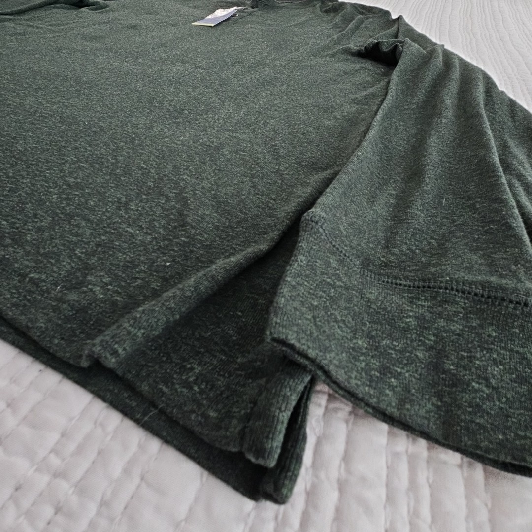 APT 9 Premier Flex Henley Men’s 2XLT Hunter Green Long Sleeve NEW Stretch NWT