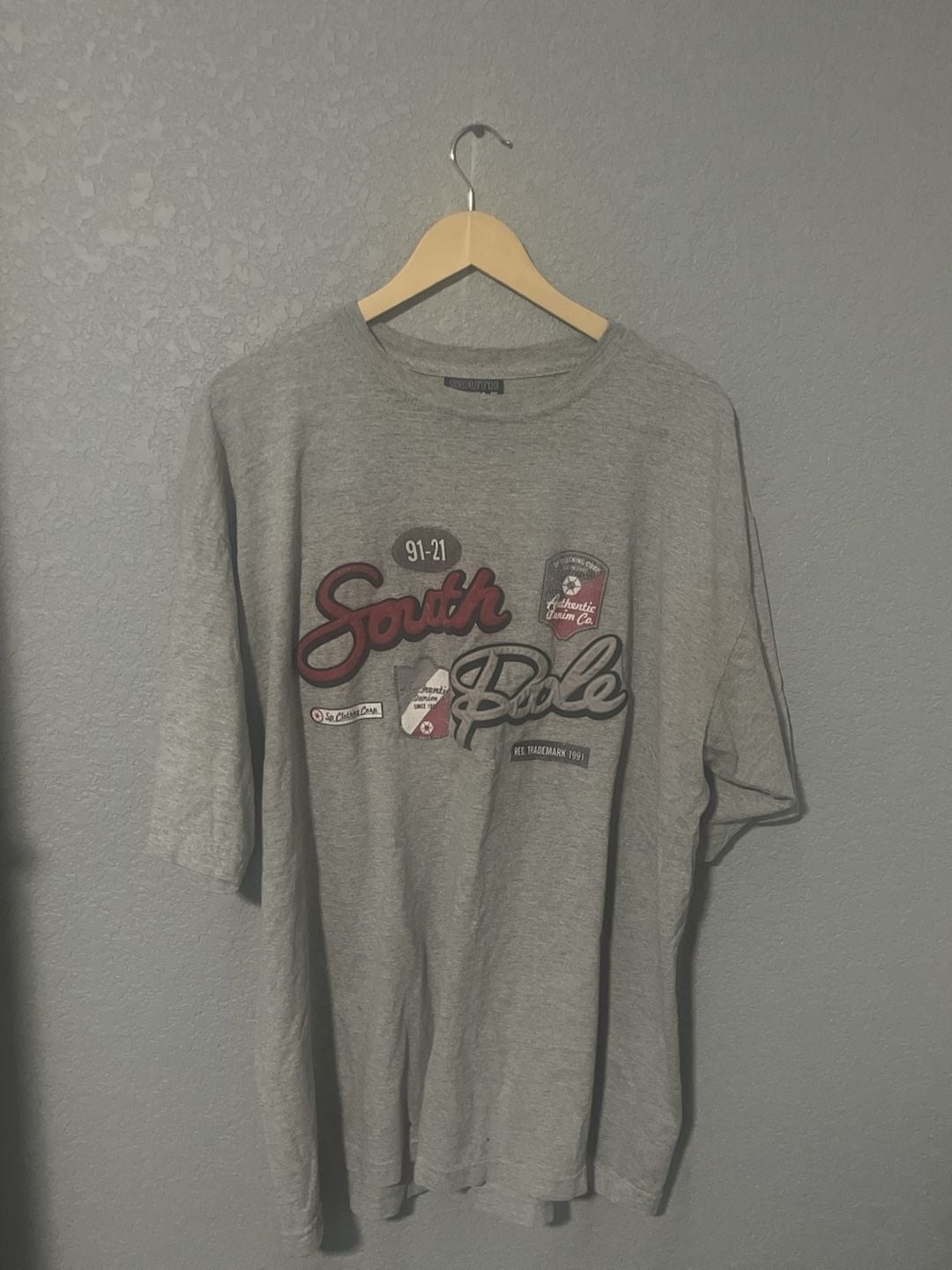 Vintage Southpole Authentic Collection Gray Graphic T-Shirt XL