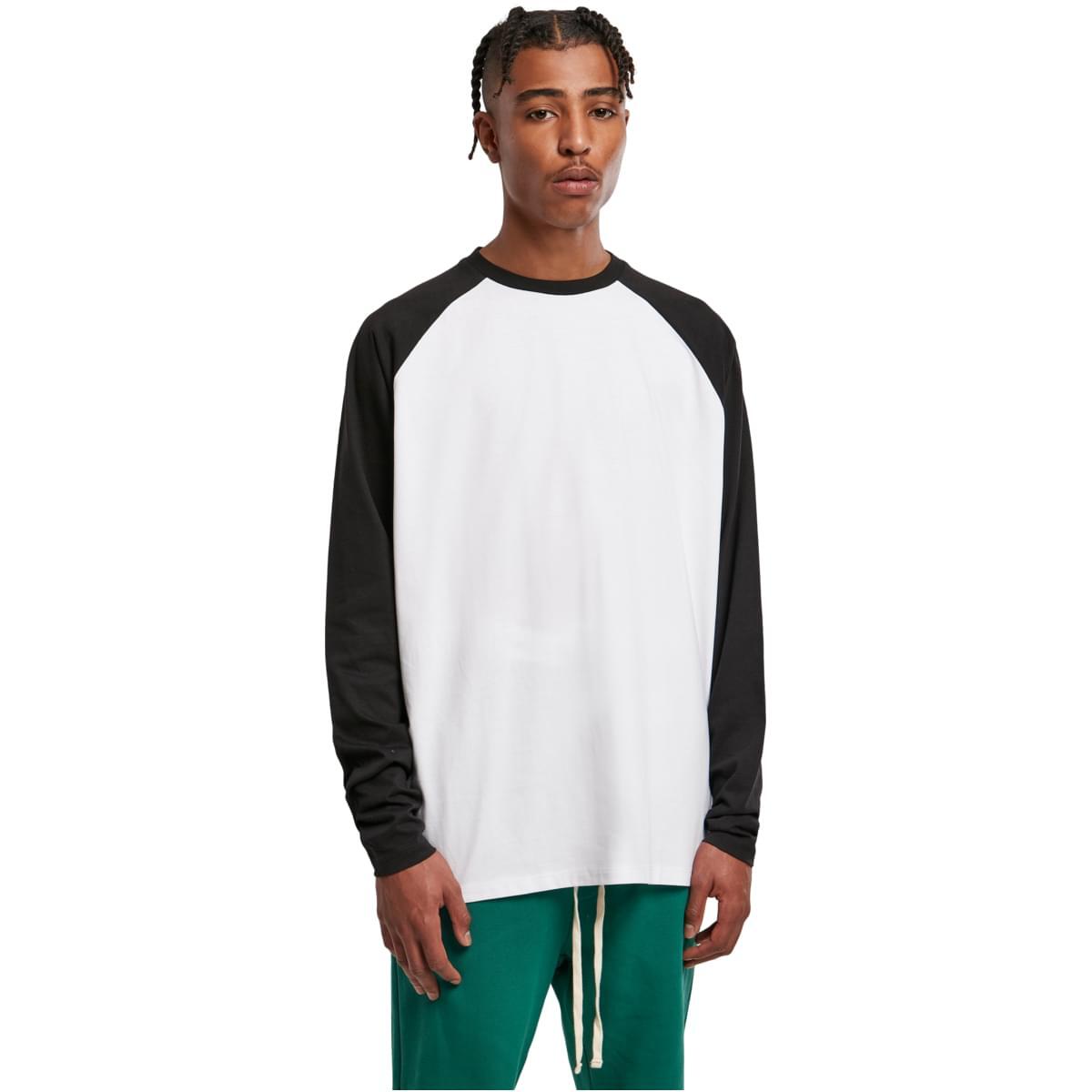 Urban Classics Organic Oversized Raglan Longsleeve Pullover Shirt 2Tone