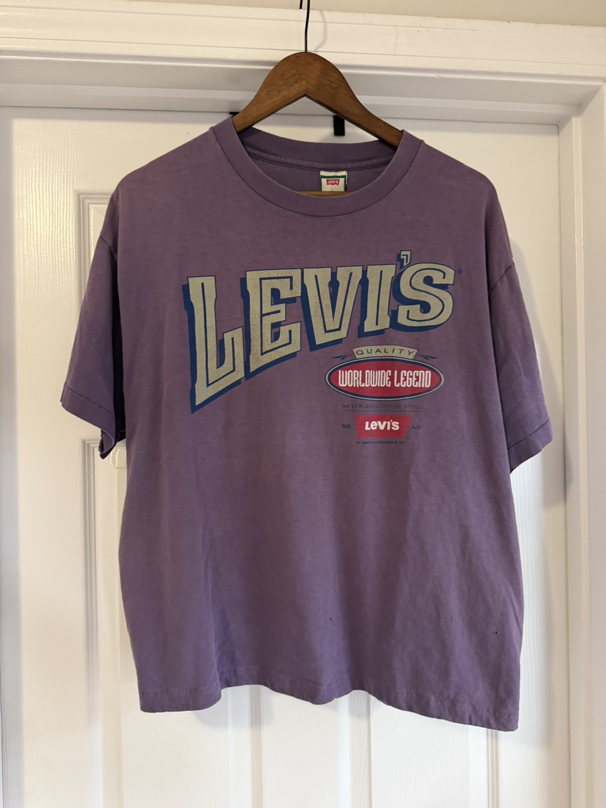 Rare VTG 90s Levi’s T-Shirt Size L Single Stitch USA 1990s