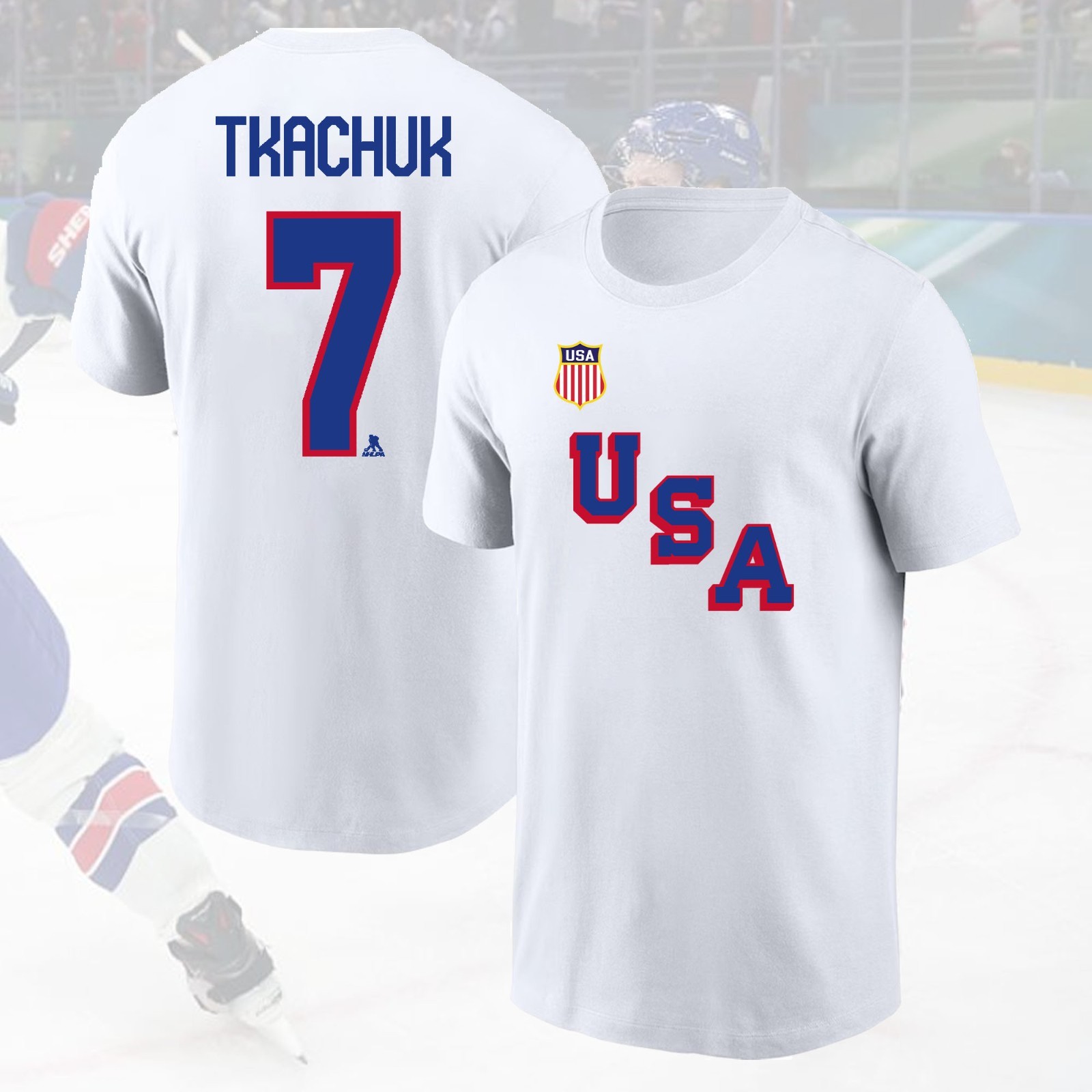 HOT ITEM! Brady Tkachuk #7 Team USA Hockey 2026 Name & Number Gift For Fans