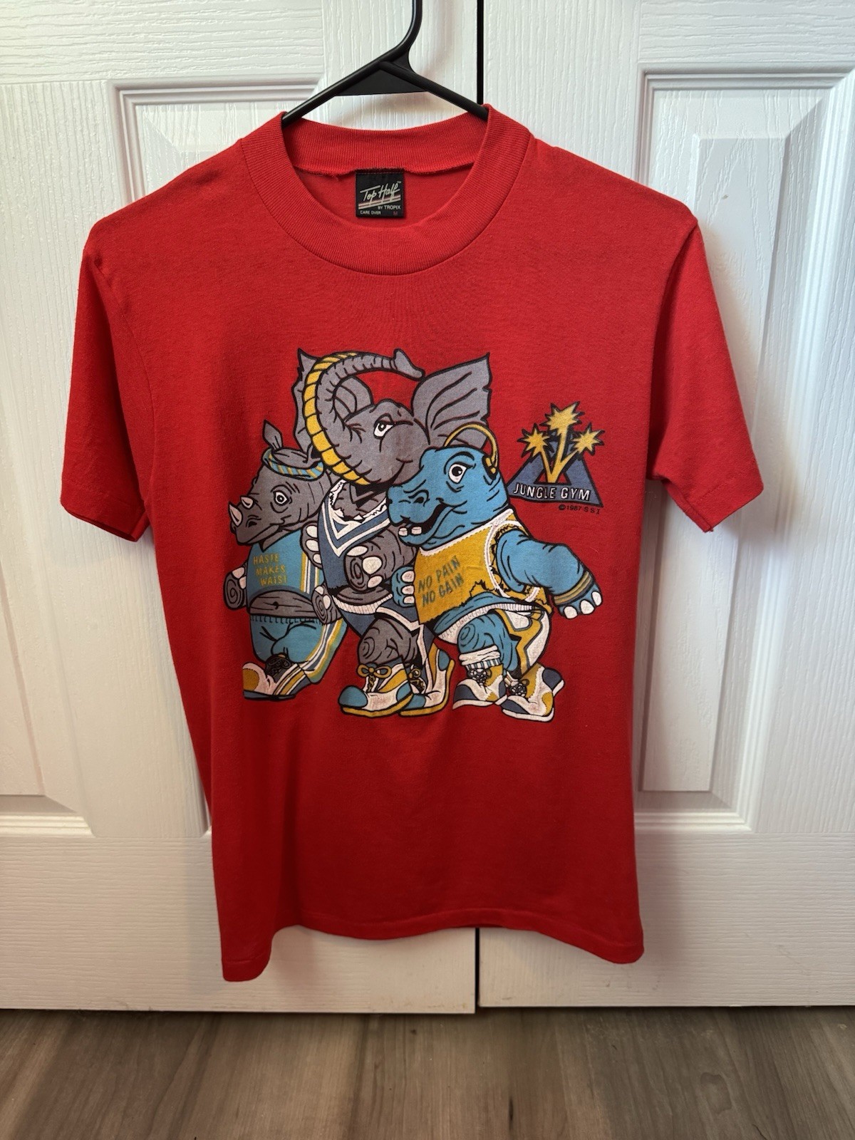 Vintage 1987 Jungle Gym Top Half Single Stitch Size M VERY RARE Made in The USA