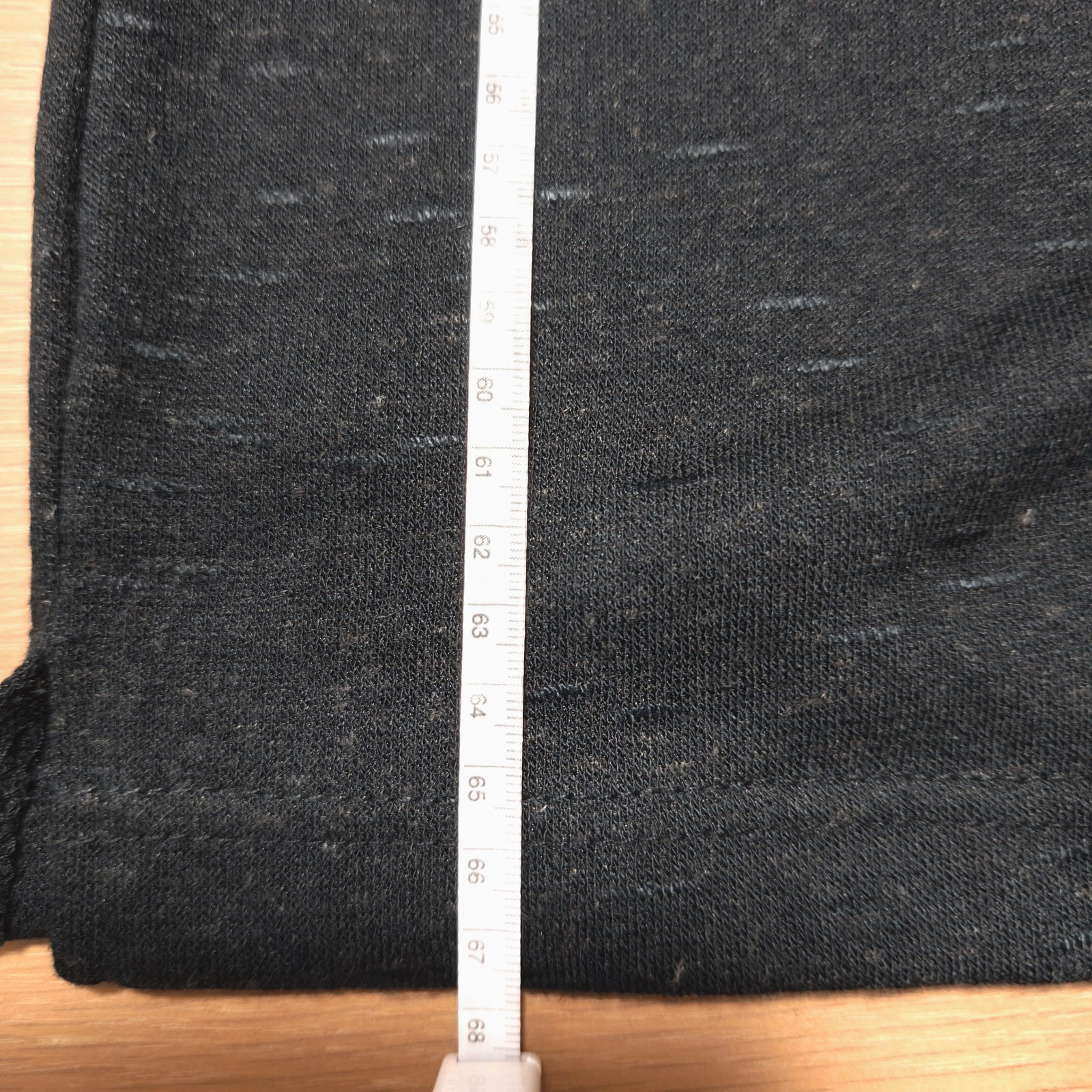 BARONIO Japan Oversized V-Neck T-Shirt Gray Slub Knit Resort Casual Size Free