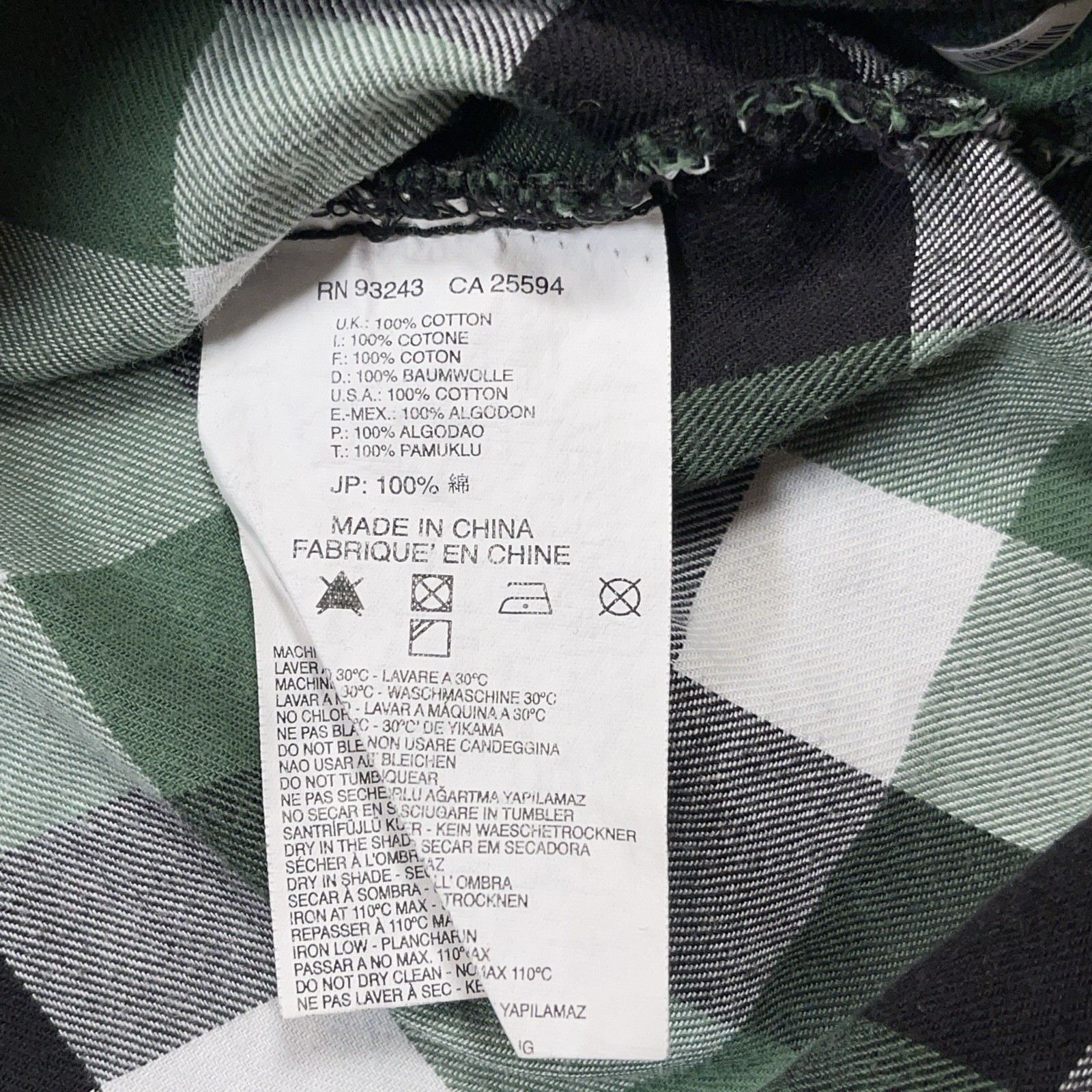 Diesel Amplified Plaid Flannel Shirt Mens XL Green Button Up L/S Y2K Style EUC