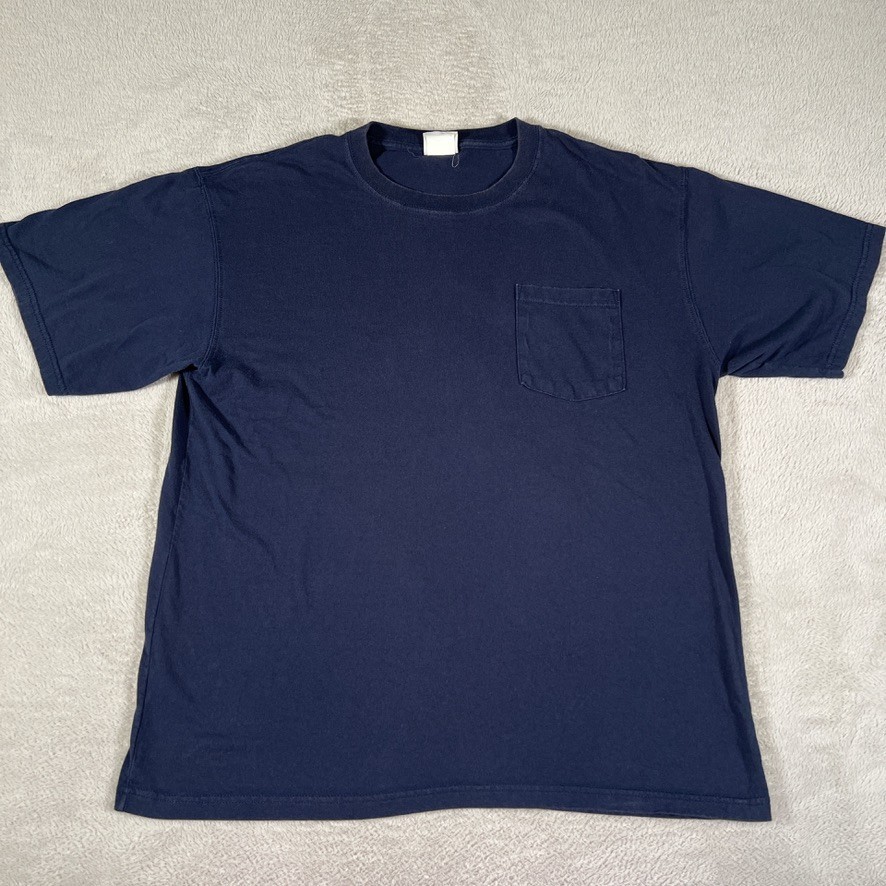 Vintage Lee Sport Shirt Men’s Size Large Blue Pocket Tee Classic Crewneck Blank