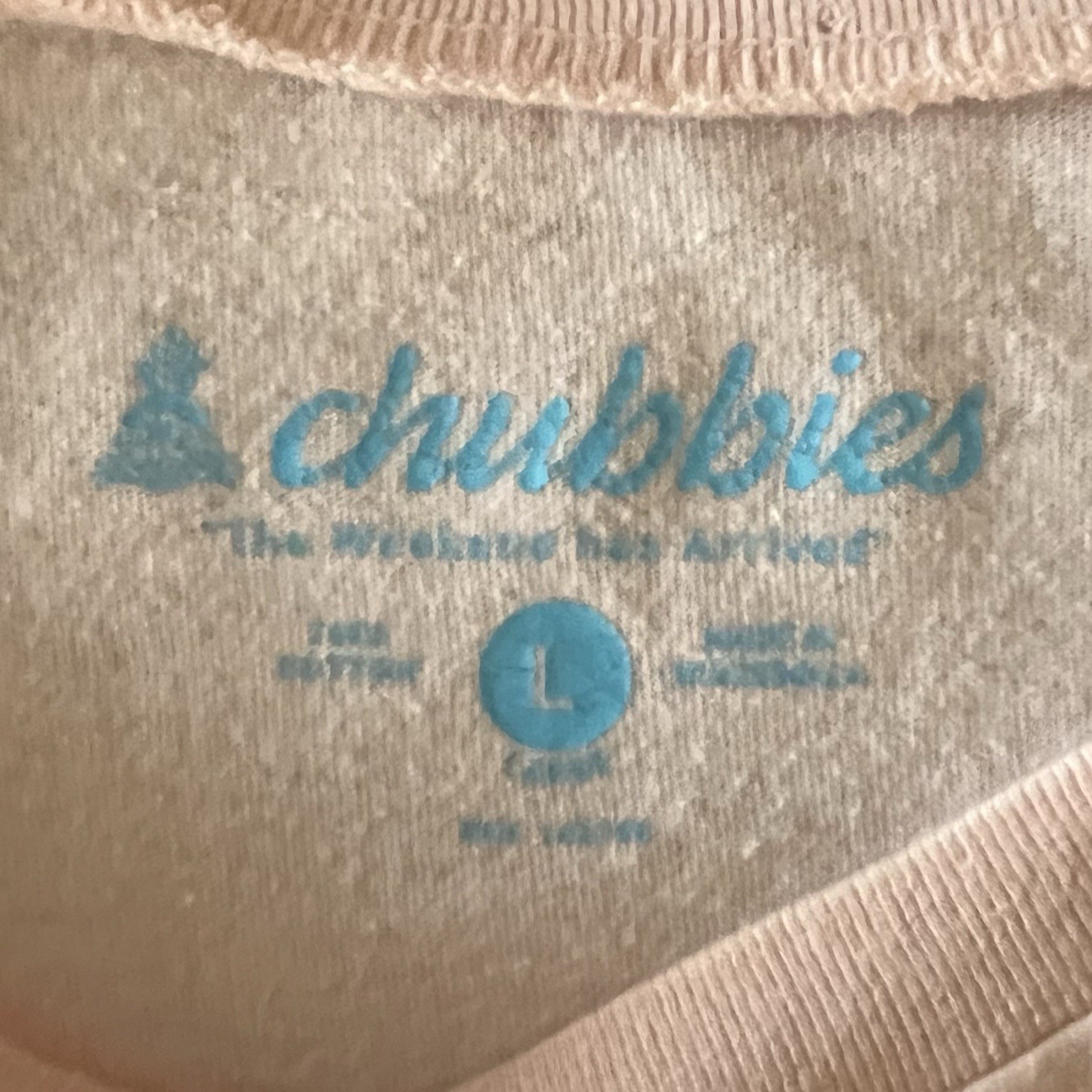 Chubbies Men’s Pink The Weekend Has Arrived T-Shirt Size Large
