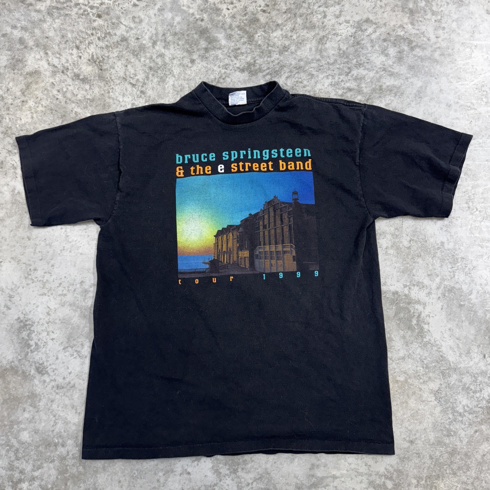 Vintage Bruce Springsteen Shirt Mens XL Black 1999 Tour E Street Band USA 90s