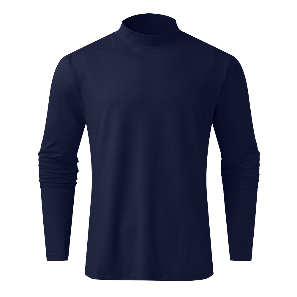 Men High Neck Long Sleeve T Shirt Polo Tops Baselayer Turtle Winter Warm Jumper