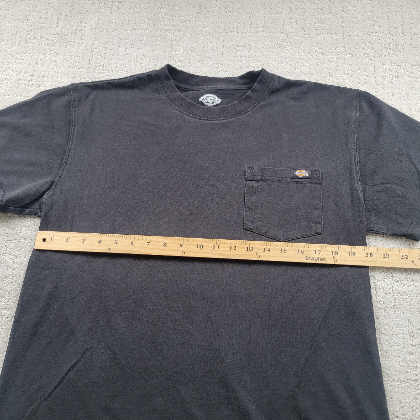 Dickies Shirt Mens M Black Pocket Tee Workwear Tagless Cotton Jersey Crewneck