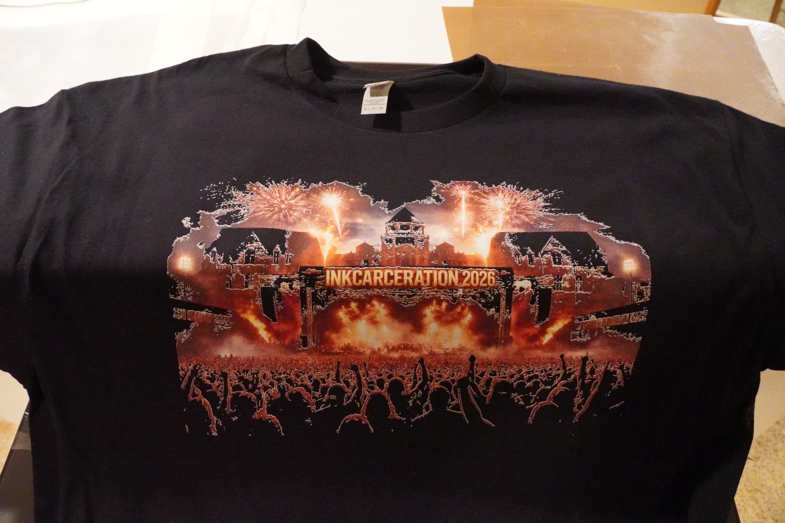 Inkcarceration Prison Music Festival Ink 2026 T Shirt Black Gildan XL L M