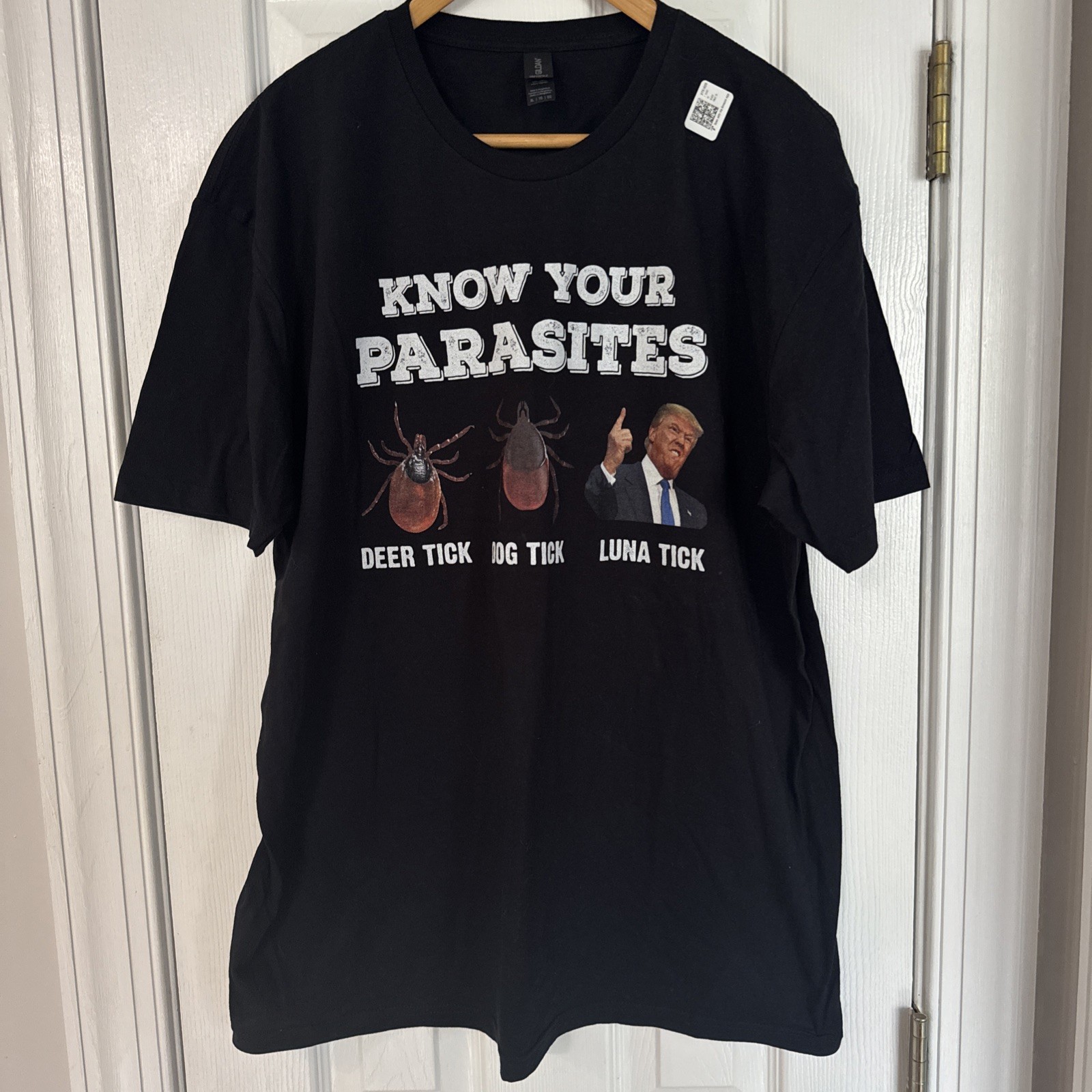 Know Your Parasites – Deer Tick/ Dog Tick/ Luna Tick Anti Trump T-Shirt -Size XL