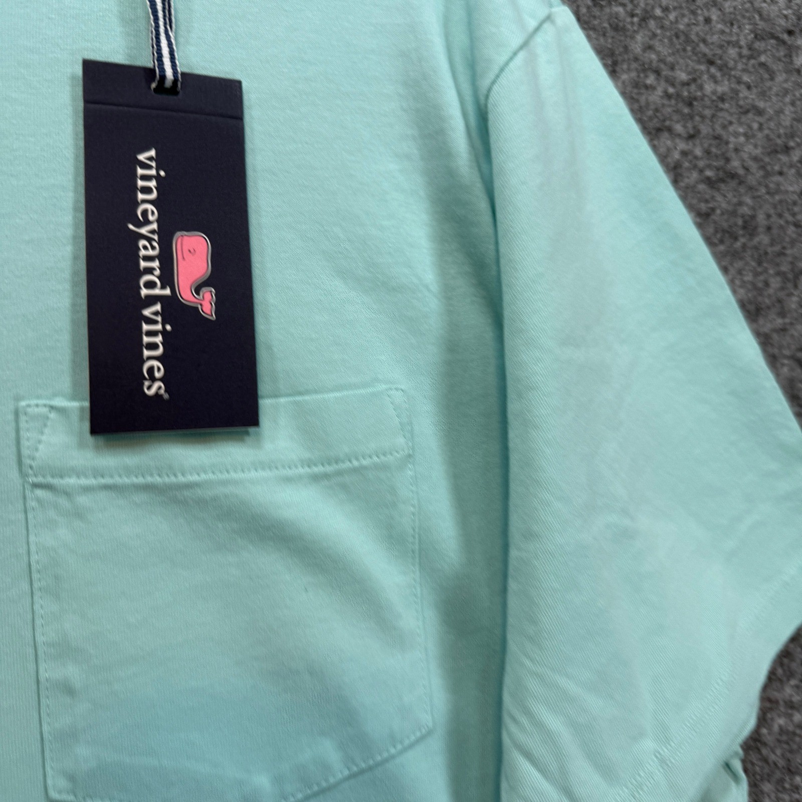 Vineyard Vines Tshirt Mens Large Mangrove Mint Pocket Cotton Short Sleeve NEW