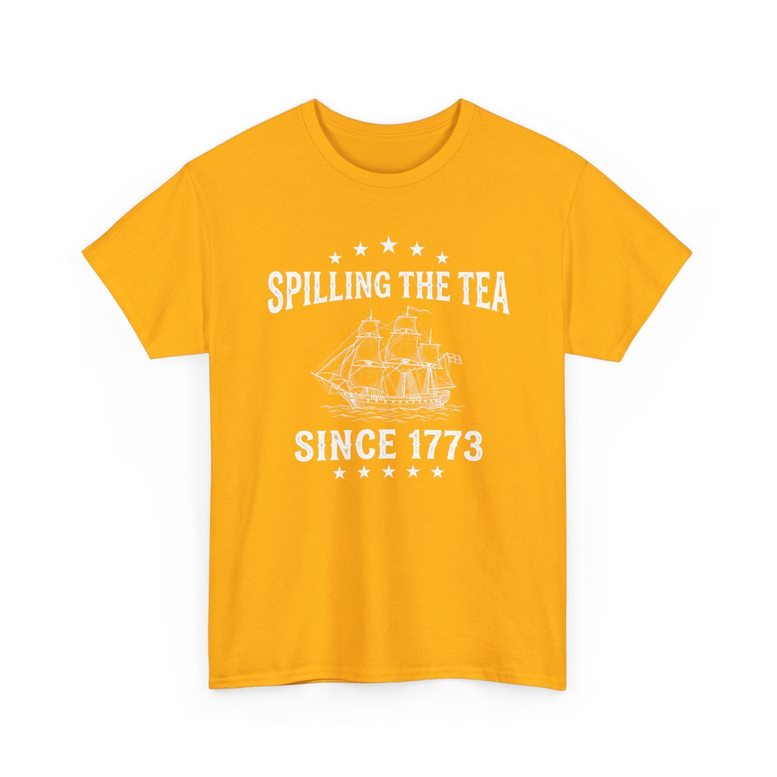 Spilling The Tea Since 1773 Retro Fun Patriotic 4th Ladies’ Round Neck Tshirt