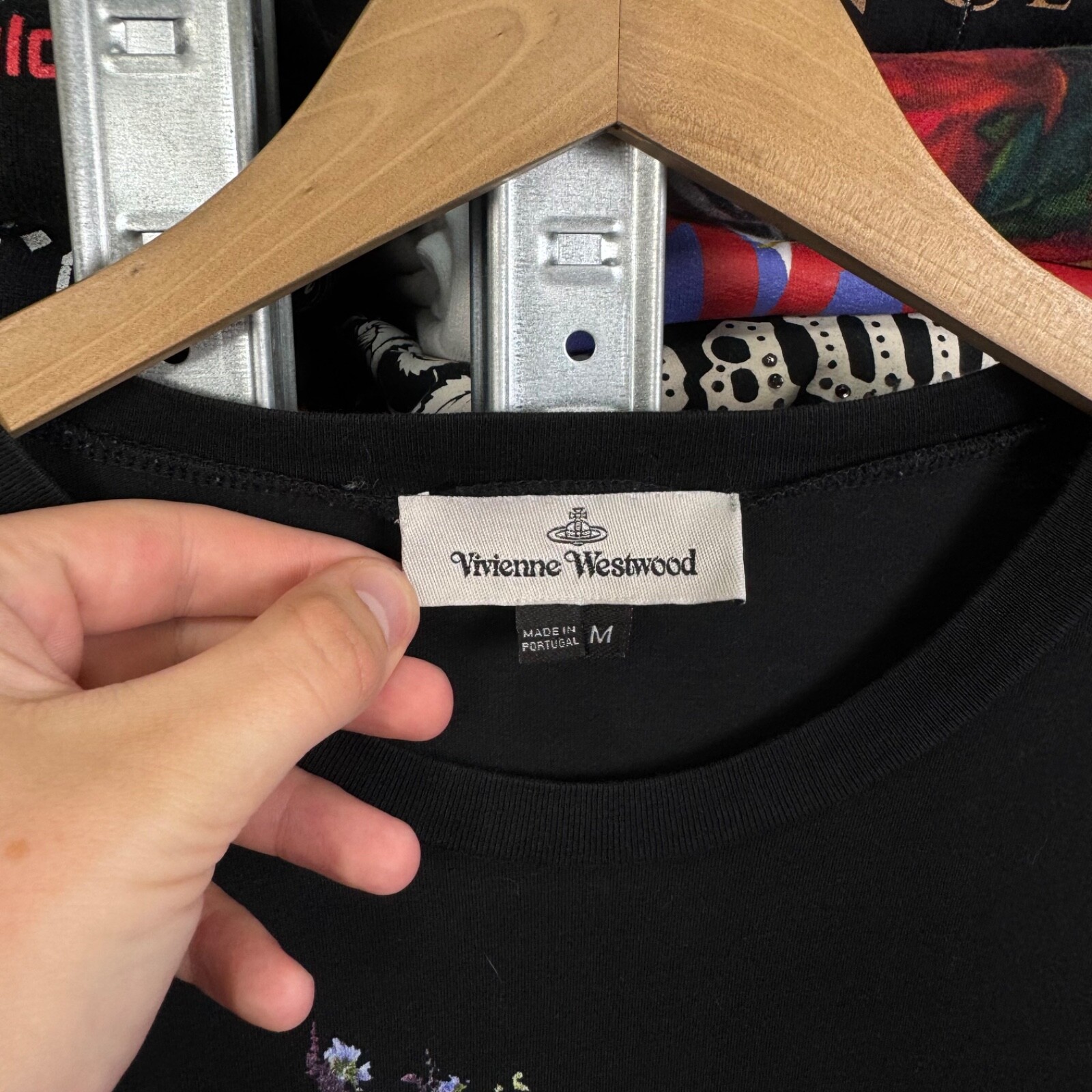 VIVIENNE WESTWOOD GET A LIFE OVERSIZED BLACK T-SHIRT MENS SIZE MEDIUM