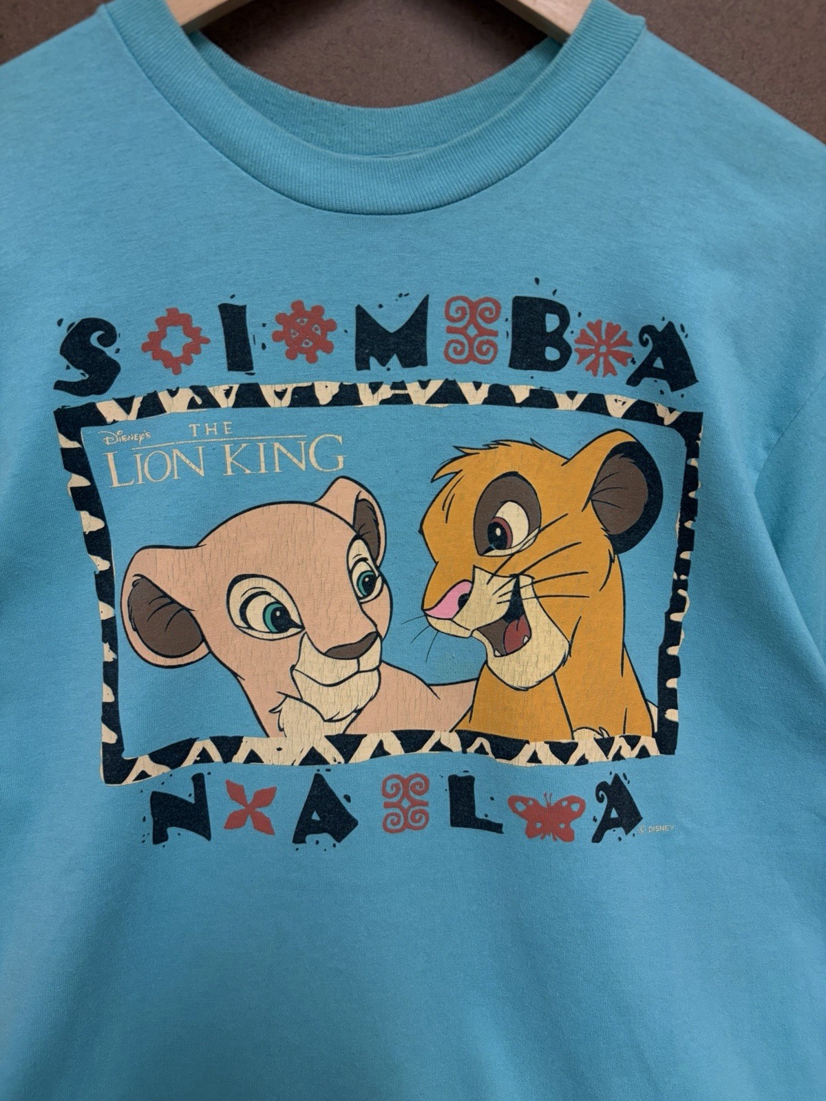 Vintage Disney The Lion King Simba and Nala Graphic Shirt Size Large