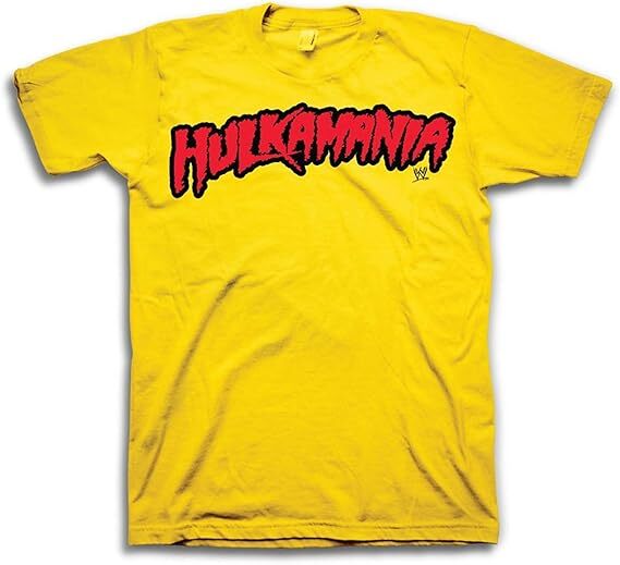 Costume Agent Yellow Hulk Hogan T-Shirt for Men & Women Halloween Cosplay Tee
