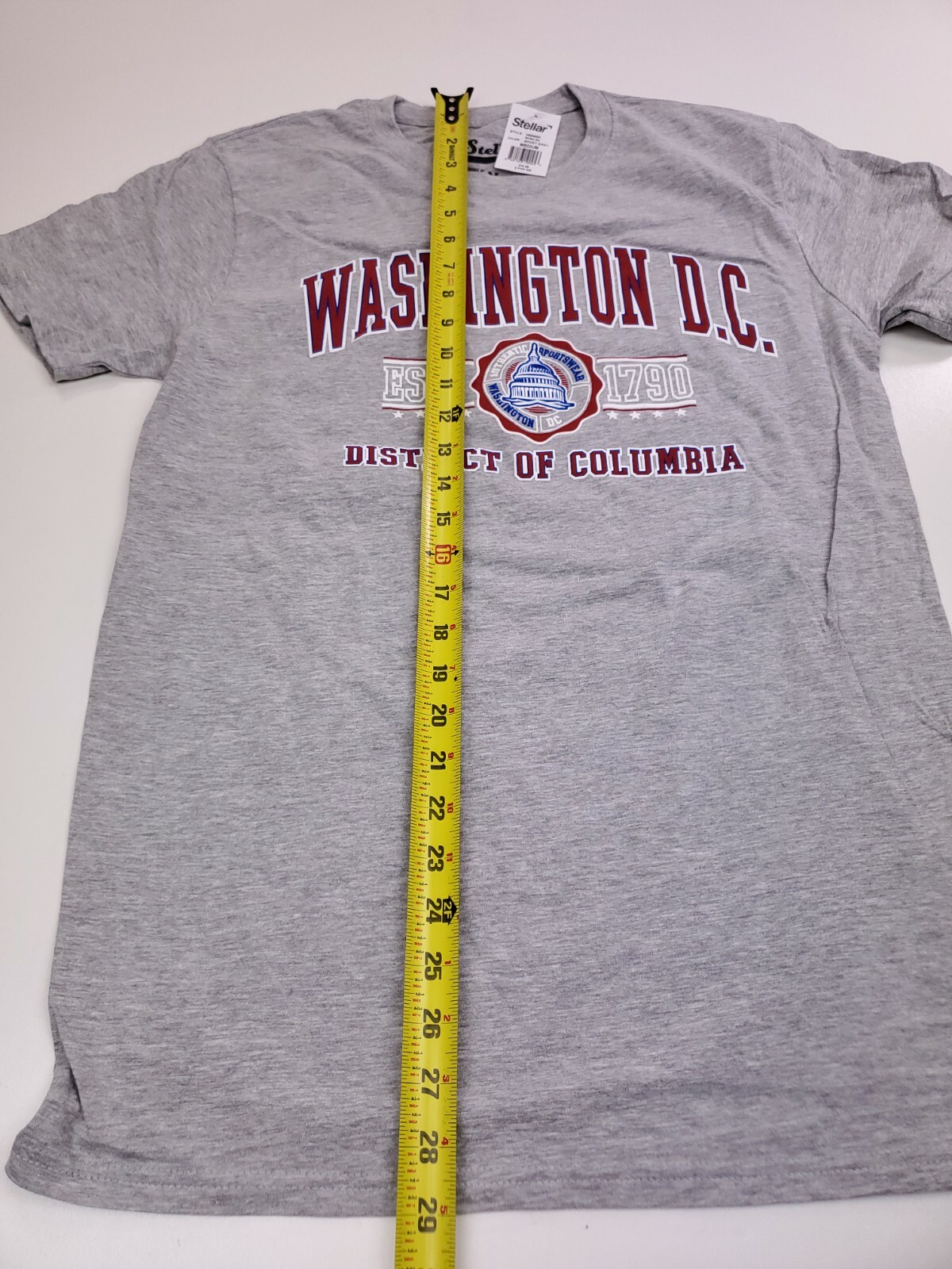 Stellar Washington DC T-shirt Size M Medium Gray District of Columbia Cotton