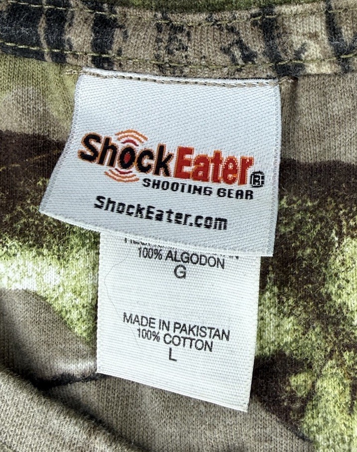 SHOCKEATER Shooting Gear Camouflage Shirt Men’s Sz L Camo