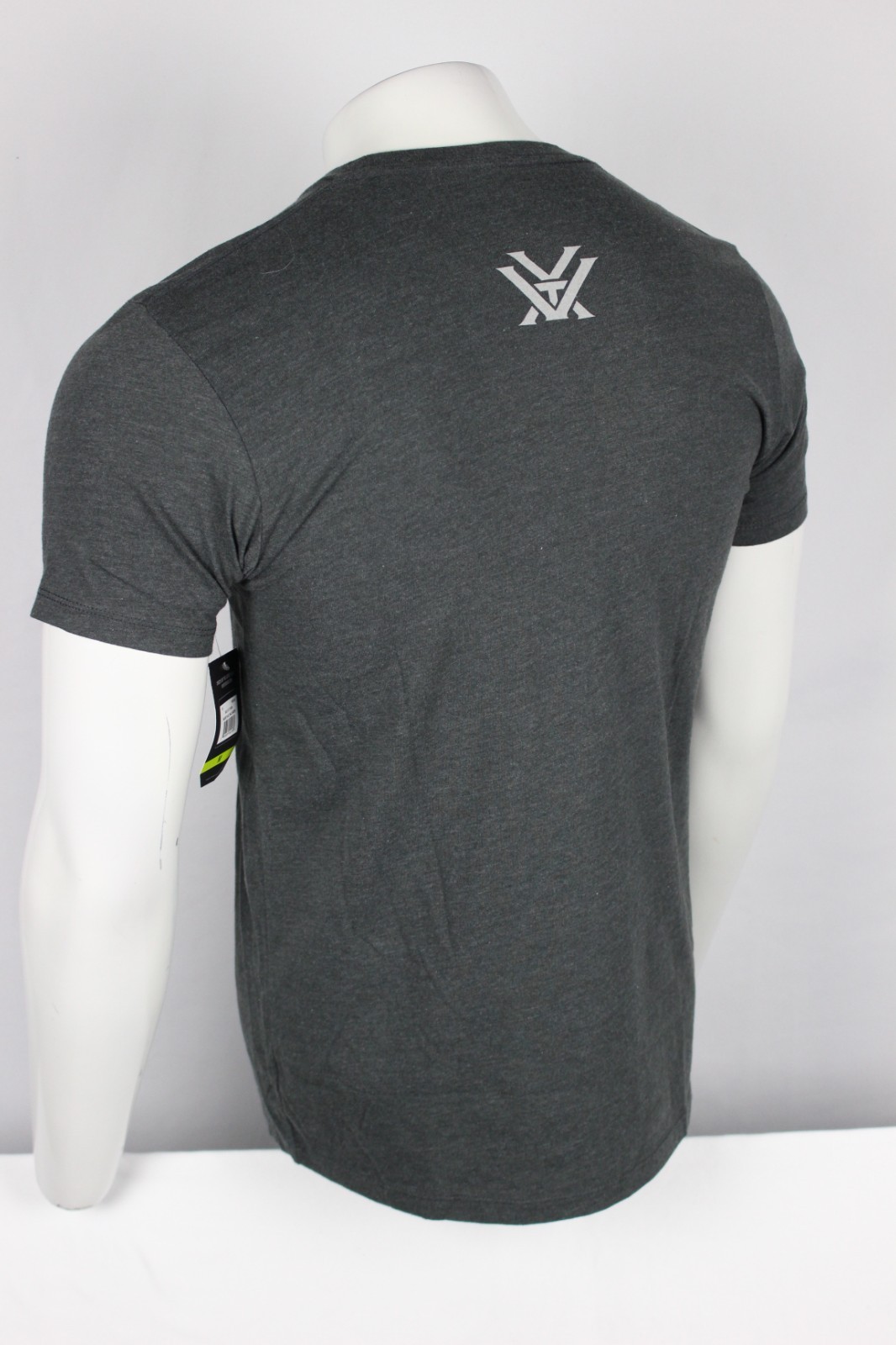 Vortex Men’s Shield Short Sleeve T Shirt Charcoal Heather Gray