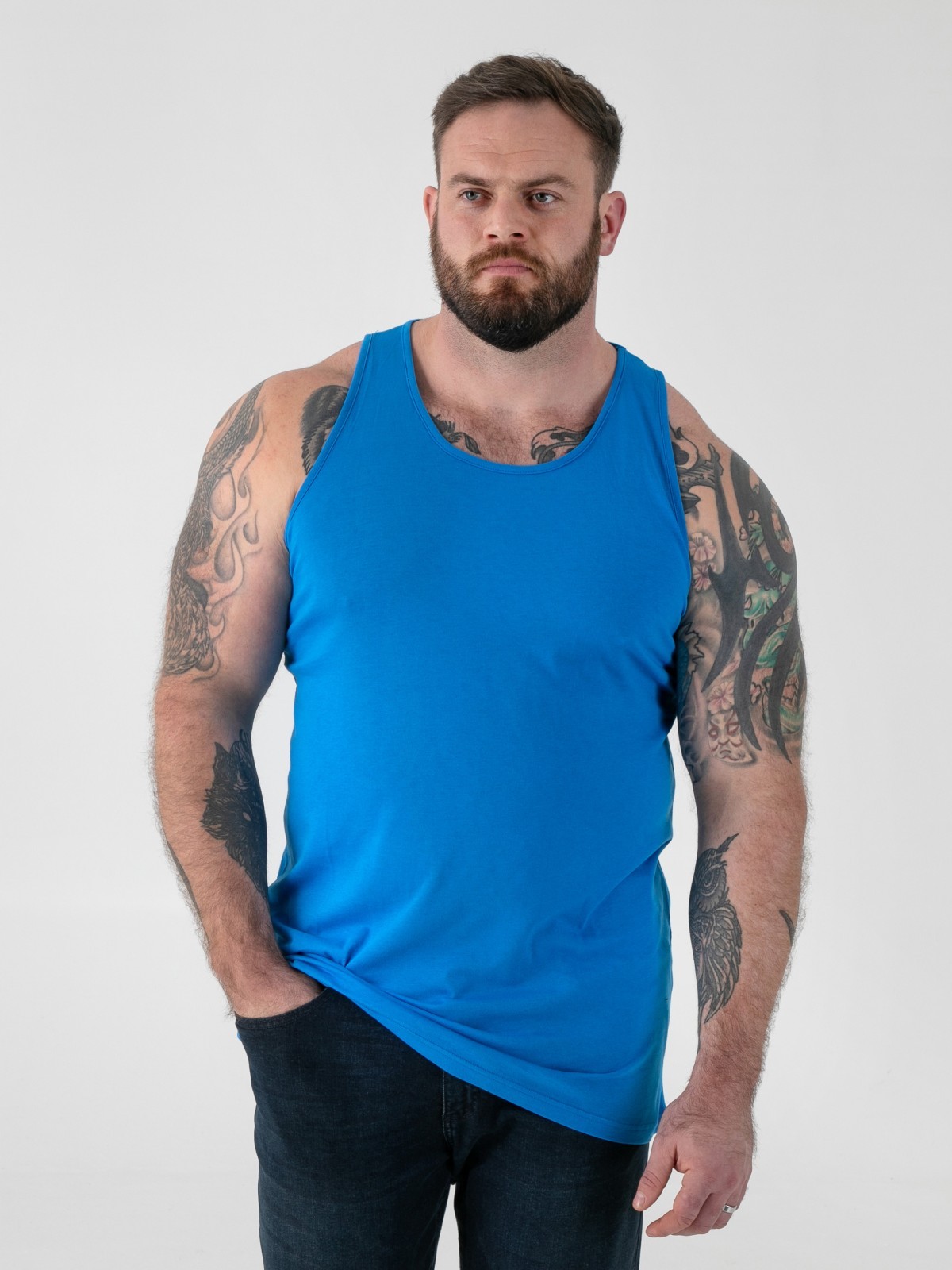D555 Duke Mens Muscle Vest T-Shirt Cotton Sleeveless Gym Tank Top S M L XL XXL