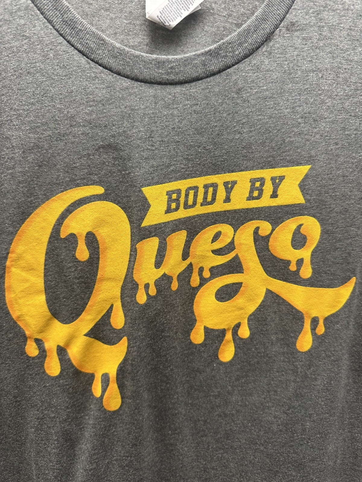 Body By Queso Torchys Gray Short Sleeve T-Shirt Grey Bella+Canvas Sz Medium New