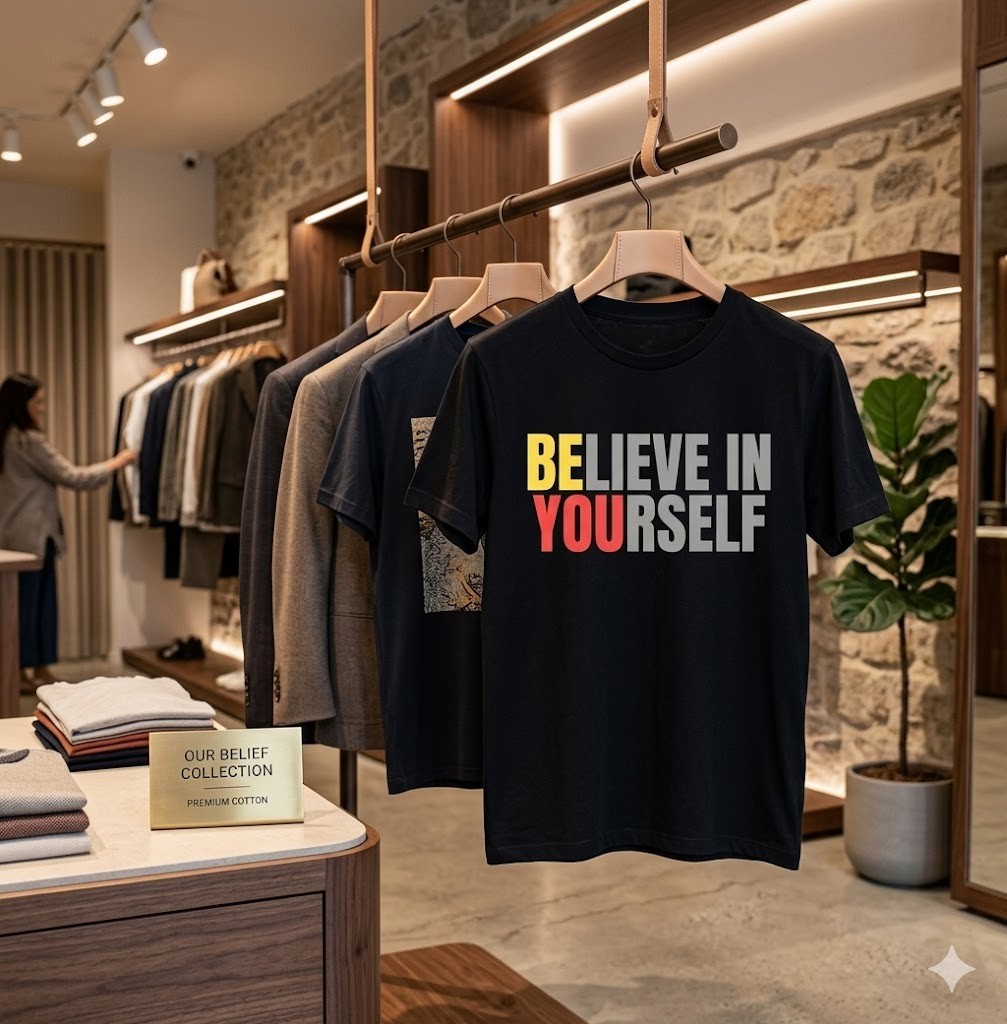 Motivation Positive Message Quote Believe In Yourself T-Shirt – H084