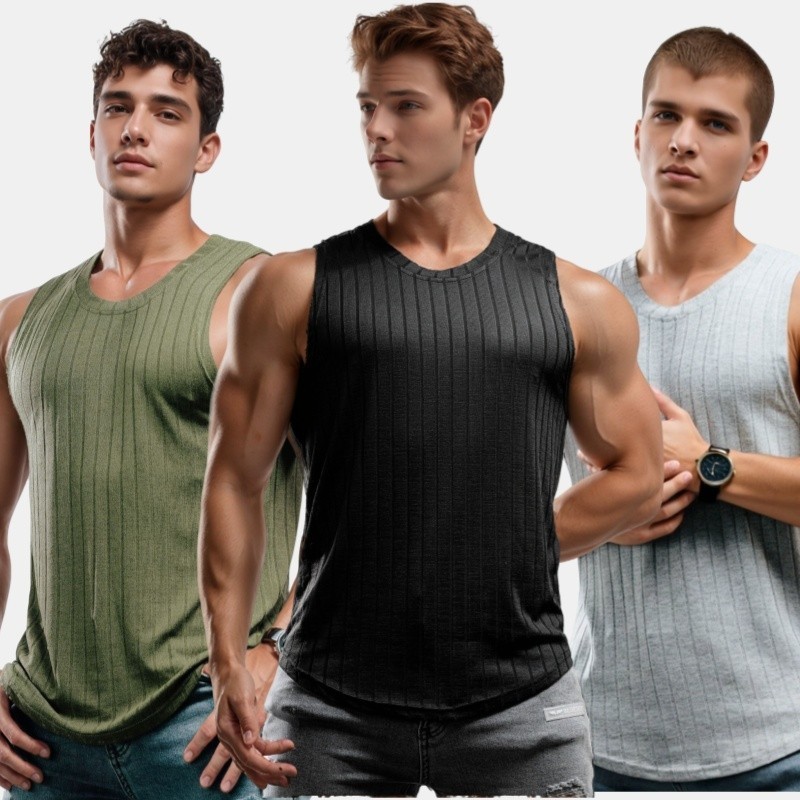 1-4 Pack Summer Gym Muscle Men’s Sleeveless T-Shirt Tank Top Solid Color lot