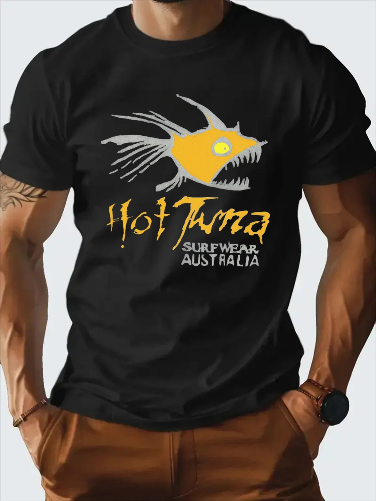 Surf Graphic T-Shirt Men’s Beach Retro Casual Summer Streetwear Tee