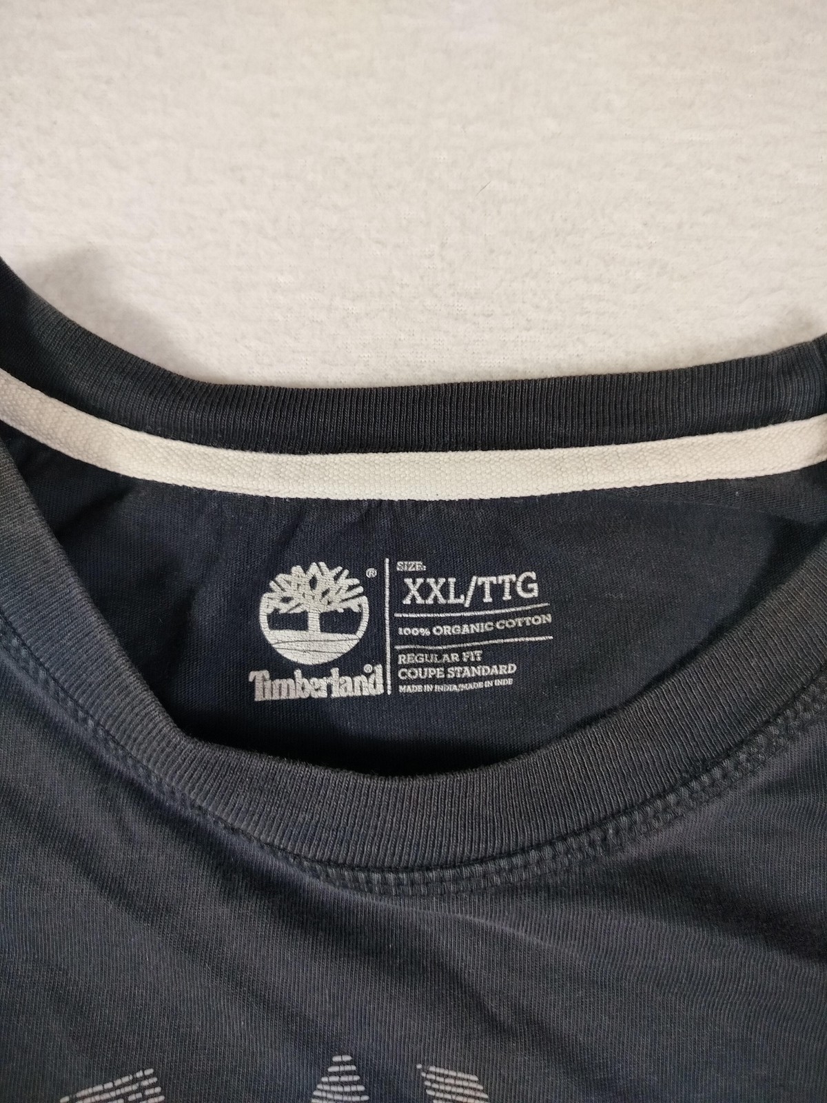 Timberland Shirt Mens 2XL Lot 2 Gray Black Tree Logo Graphic Tee Tagless Organic
