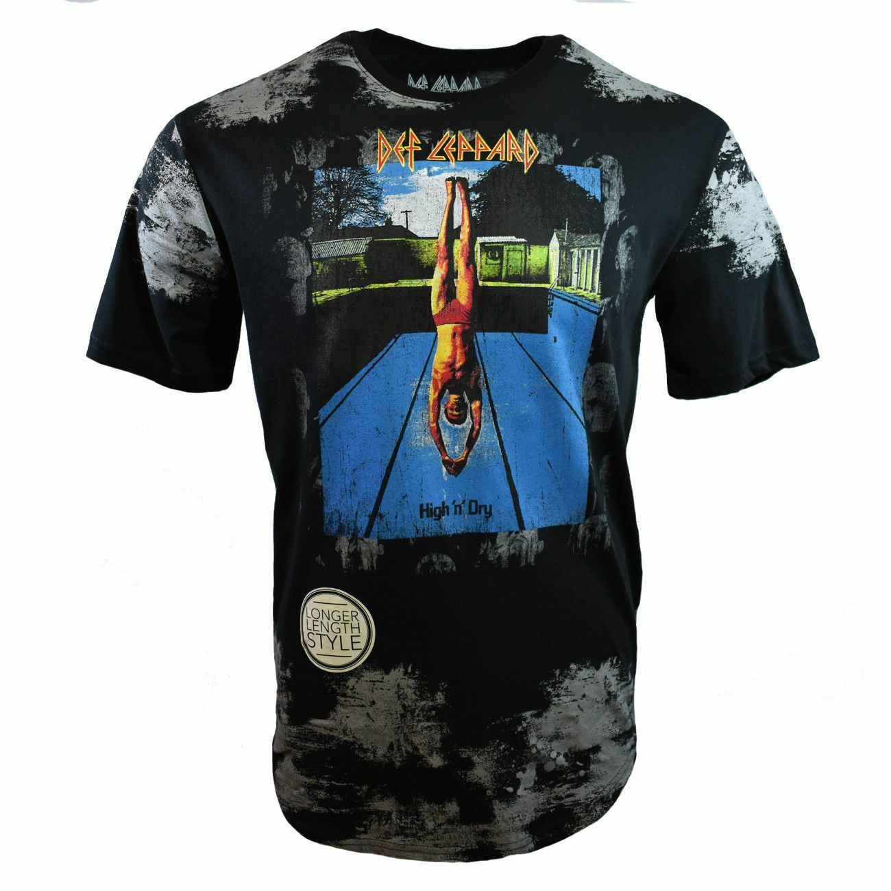 Men’s T shirts “Def Leppard” High n’ Dry Music tees -Tour Vintage Black Graphic