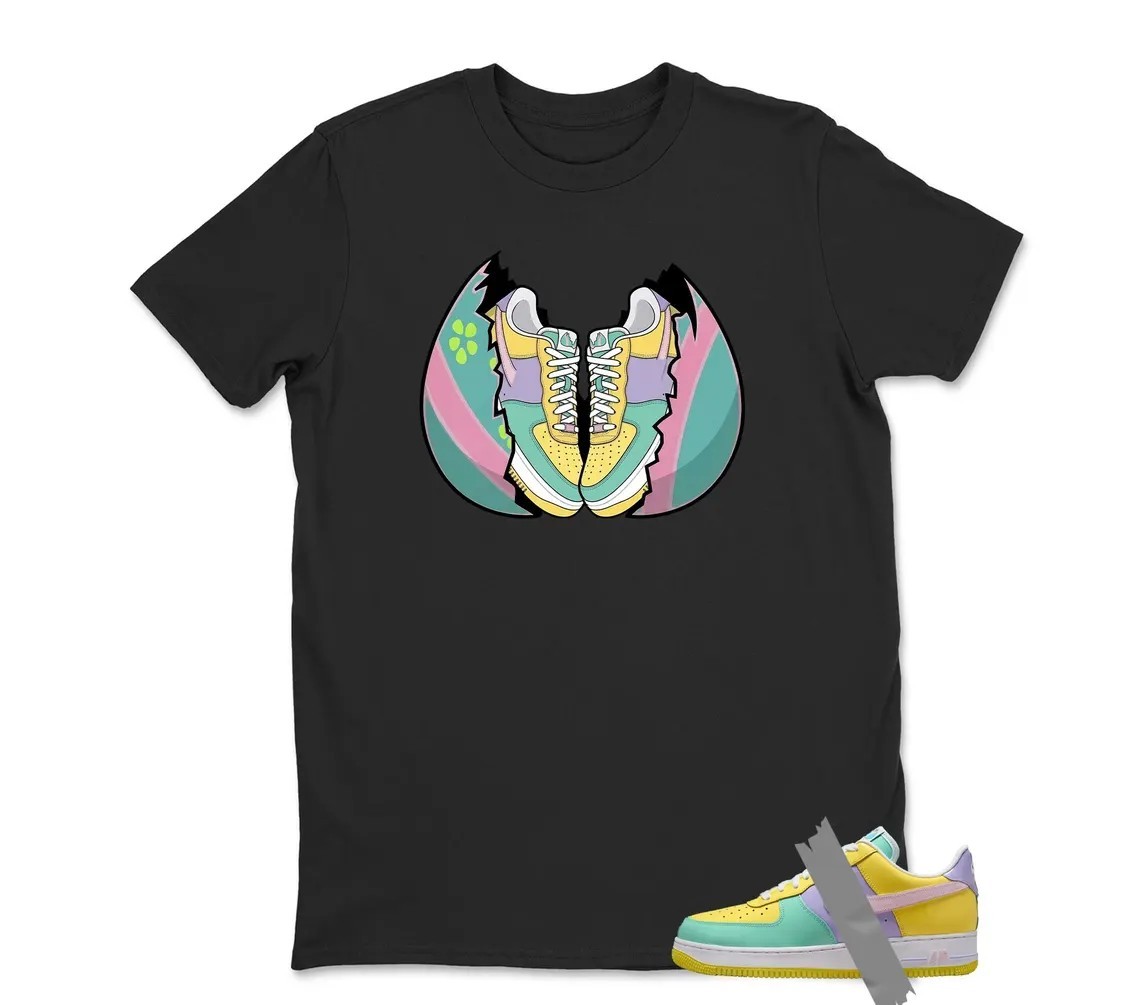 Shirt to match Dunk Easter Air Force 1 Emerald Rise Yellow Pulse Hydrangeas