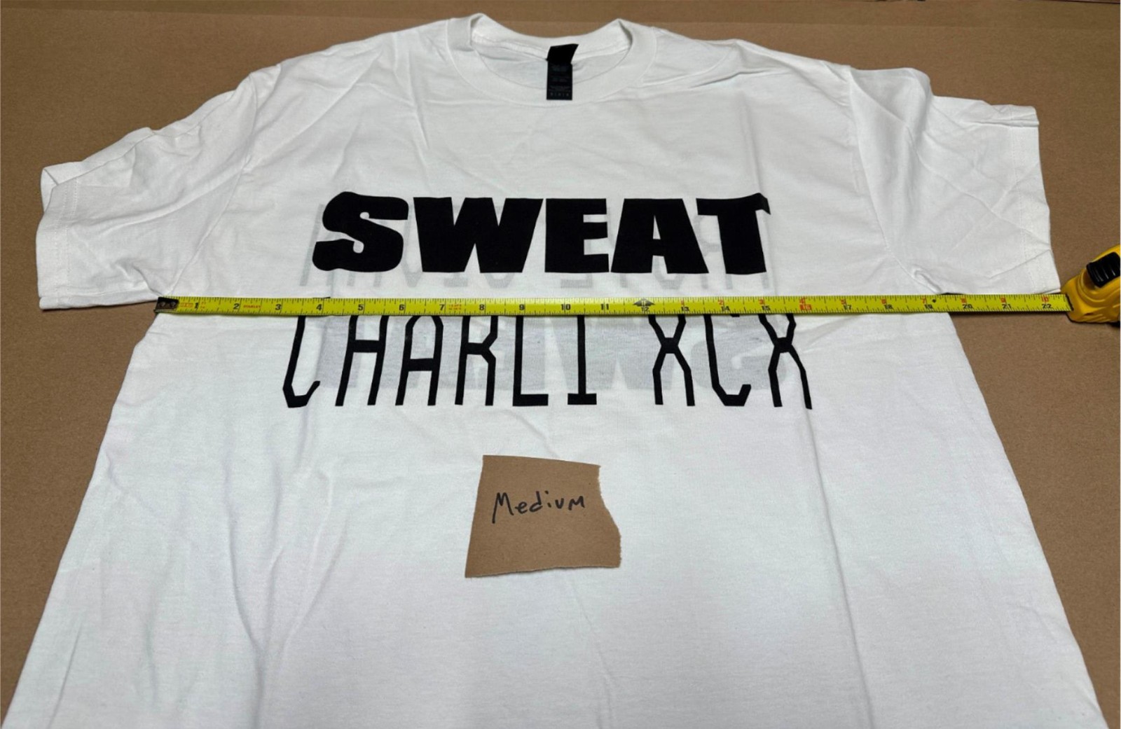 NEW Authentic Charli XCX & Troye Sivan “Sweat” Tour Reversible Tee Shirt White