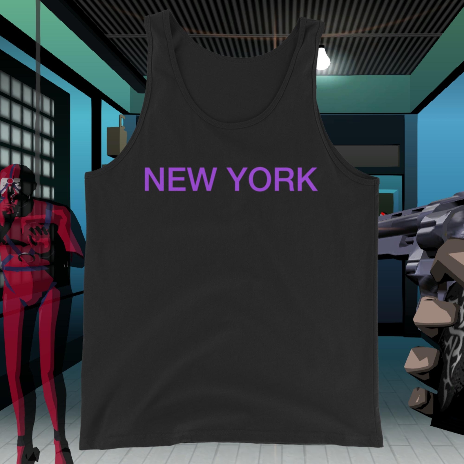 Killer 7 New York Tank Top Travis Bell Cosplay Shirt No more Heroes