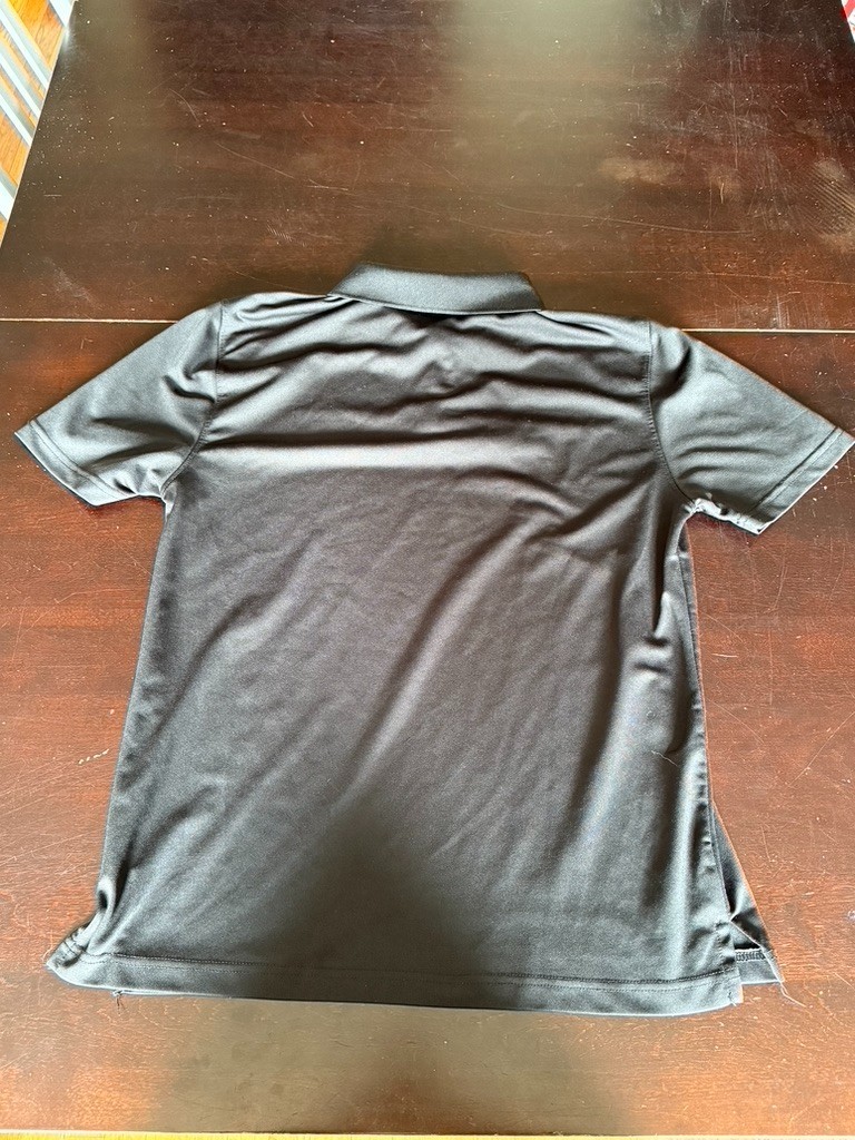 Image Solutions Mens Large Black Polo Shirt Short Sleeve Uniform Work Golf L