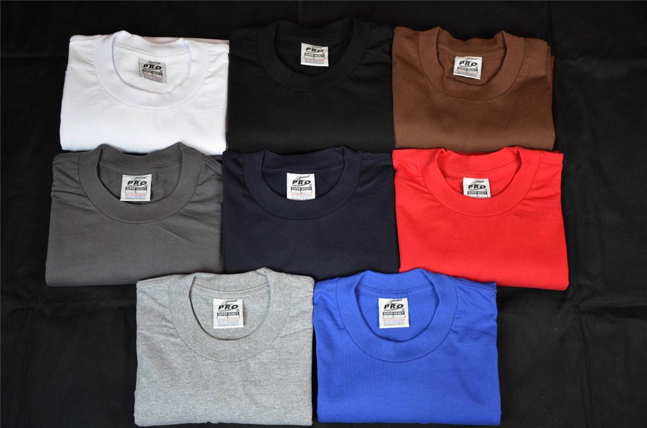 1 PRO5 SUPER HEAVY WEIGHT LONG SLEEVE T-SHIRT PLAIN COLOR S-7XL 1PC