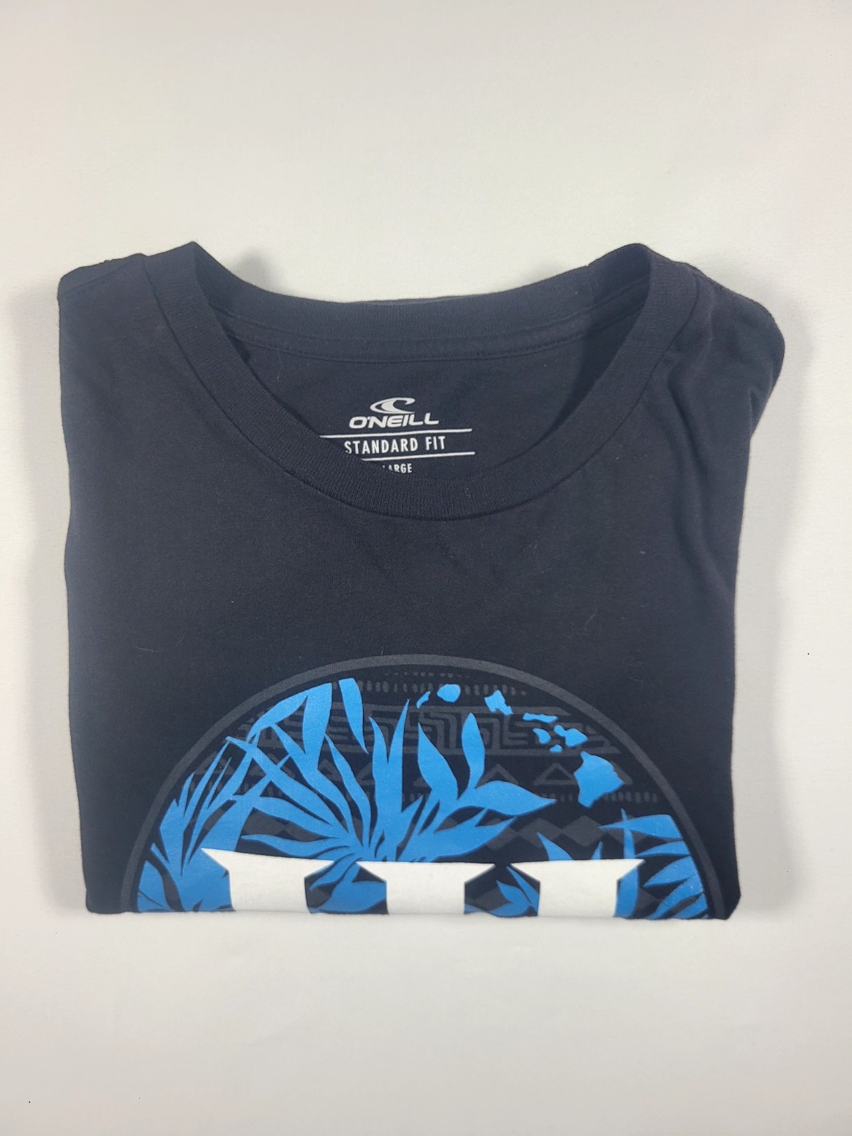 O’Neill Standard Fit Hawaii Graphic Print Crew Neck Short Sleeve T-Shirt L
