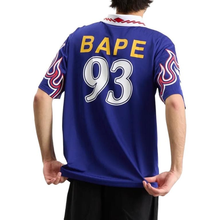Adidas Originals x BAPE SSL FLAME JERSEY Polo Shirt Unisex KF4914 Men’s Size