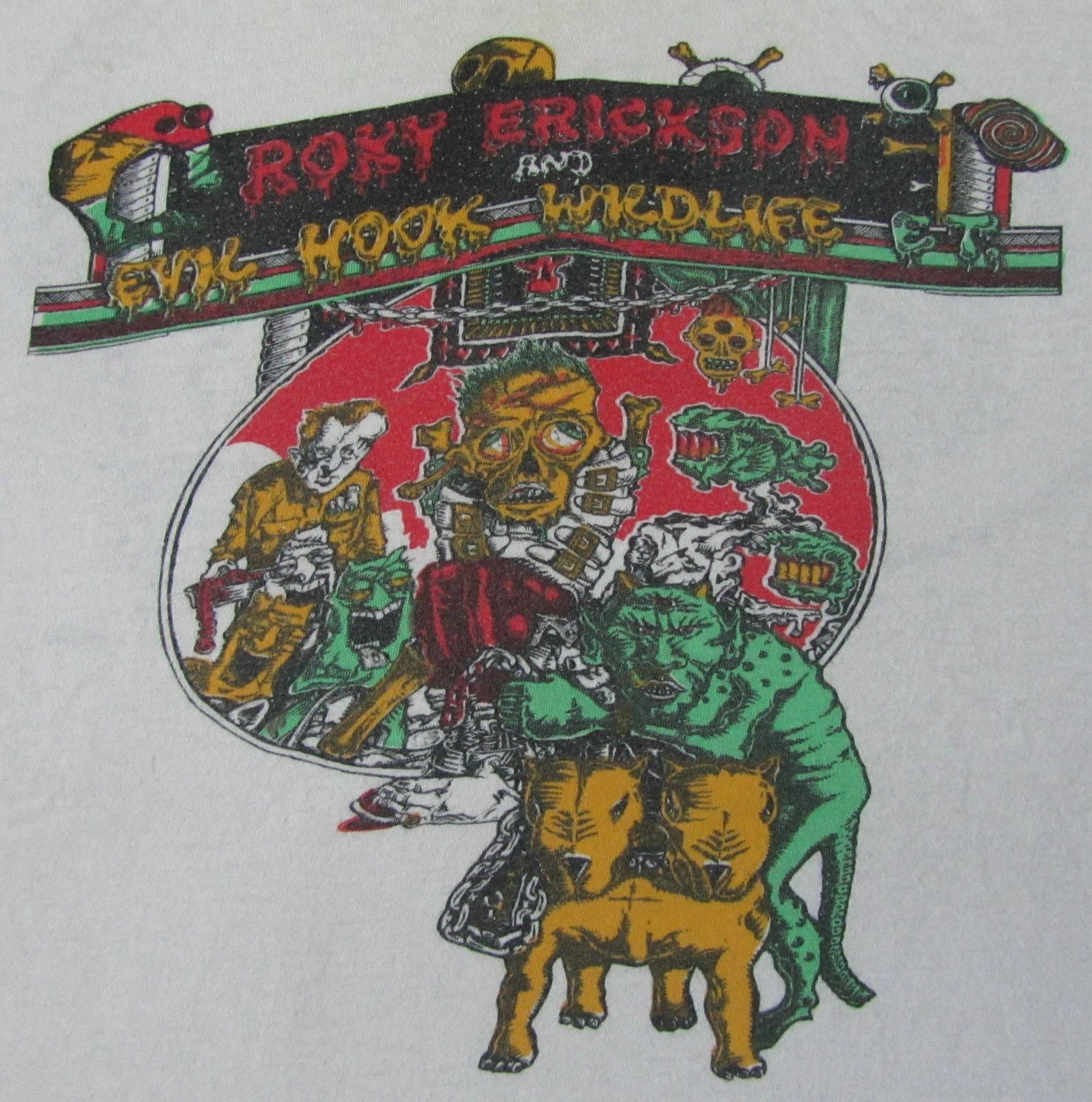 Roky Erickson and Evil Tee Shirt Short Sleeve White Unisex S-5XL For Fans