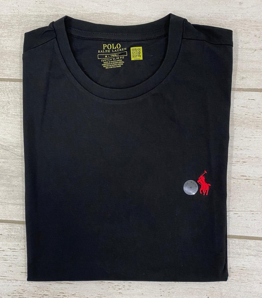 Polo Ralph Lauren Men’s Classic-Fit Crewneck T-Shirt Black & White -S,M,L,XL,XXL
