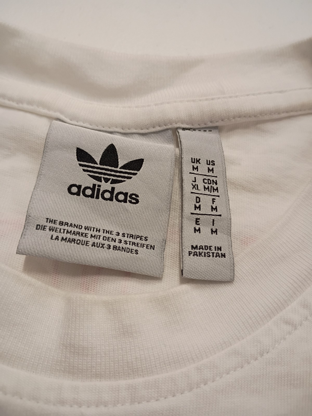 adidas Originals Leisure League back print T-shirt in white Size Medium