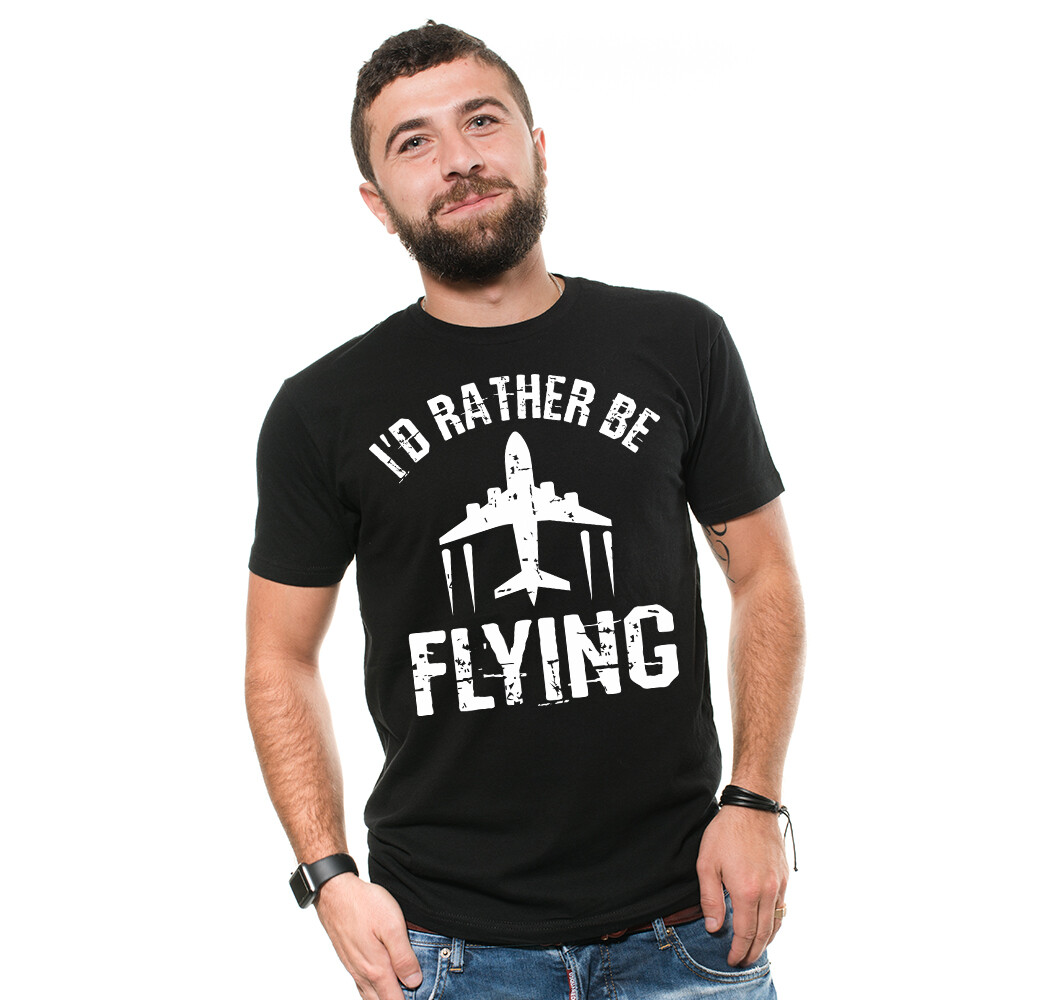 I’d Rather Be Flying Airplane Pilot Shirt Flying Gift Tee Pilot Shirts For Men
