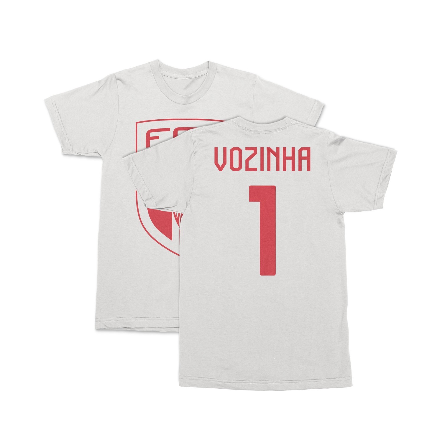 Cape Verde Soccer T-Shirt Vozinha 1 Jersey Style Double Sided Royal Blue Men Tee