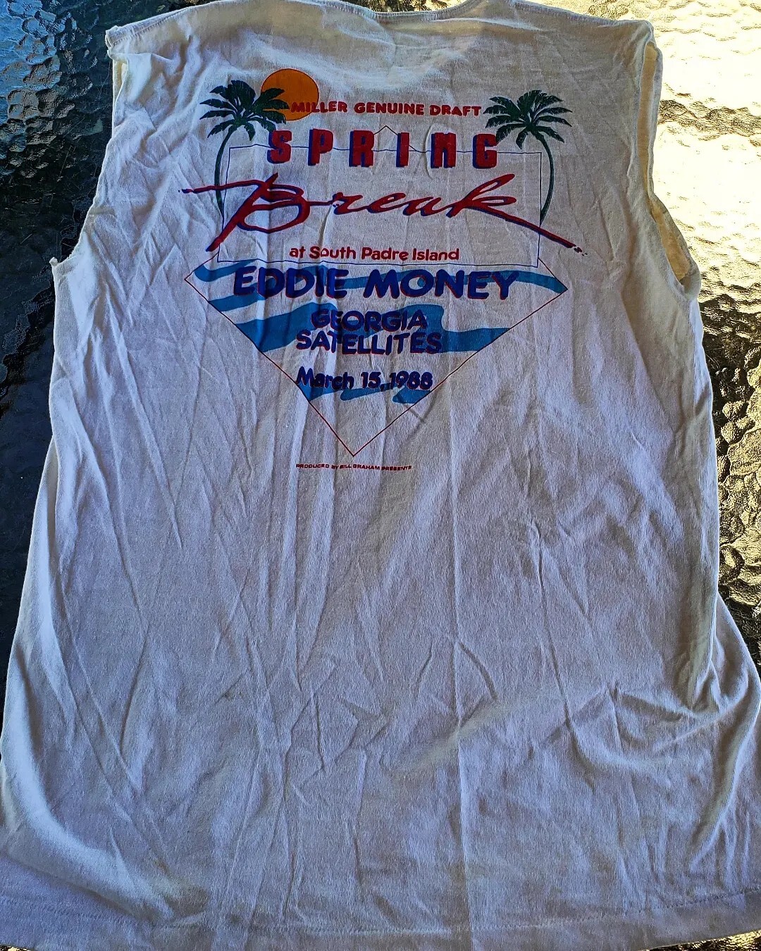 Vintage 1988 Eddie Money Georgia Satellites Band Tee Shirt Spring Break Tank…