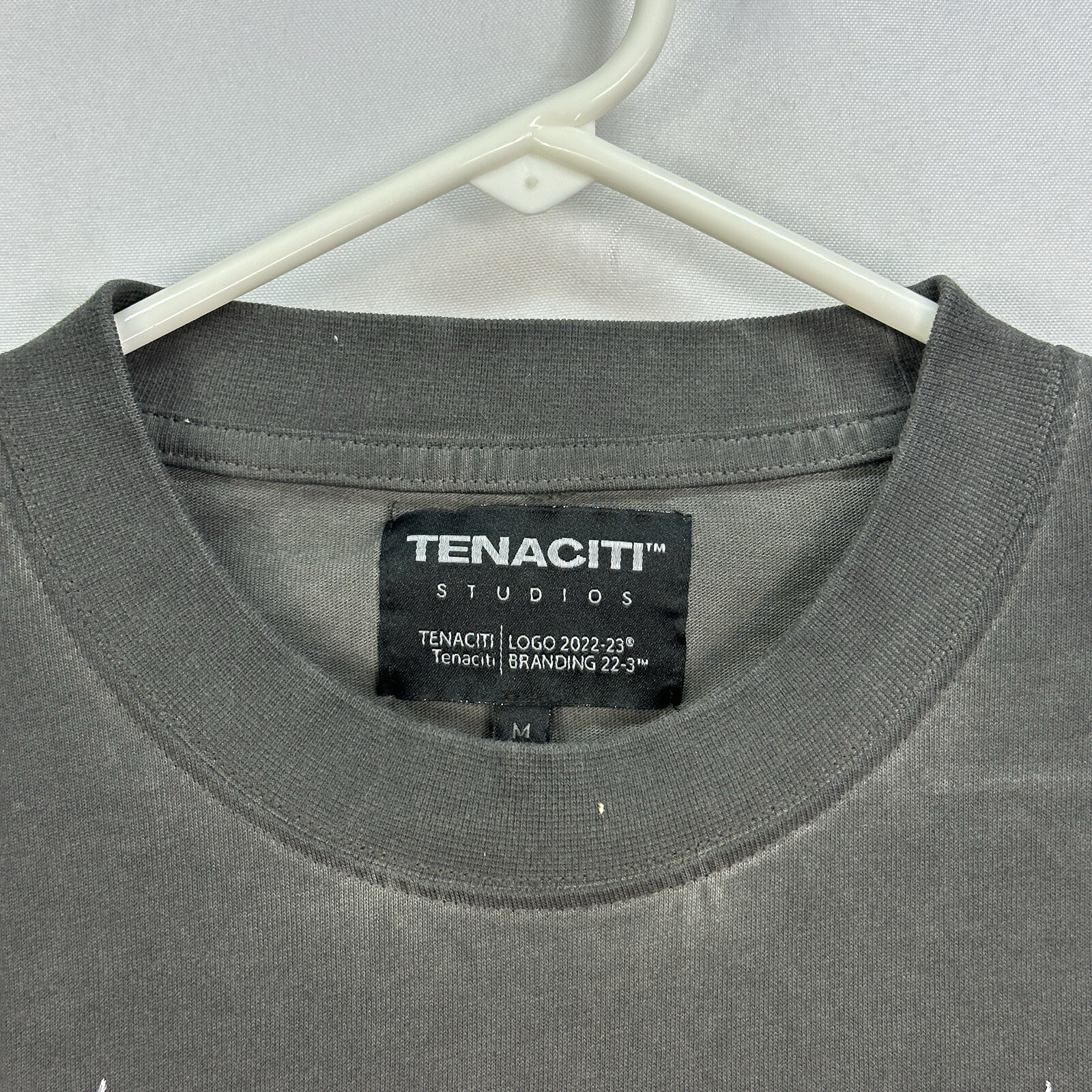 Tenaciti Crewneck T-Shirt Mens Medium Black Long Sleeve Cobra Skull Streetwear