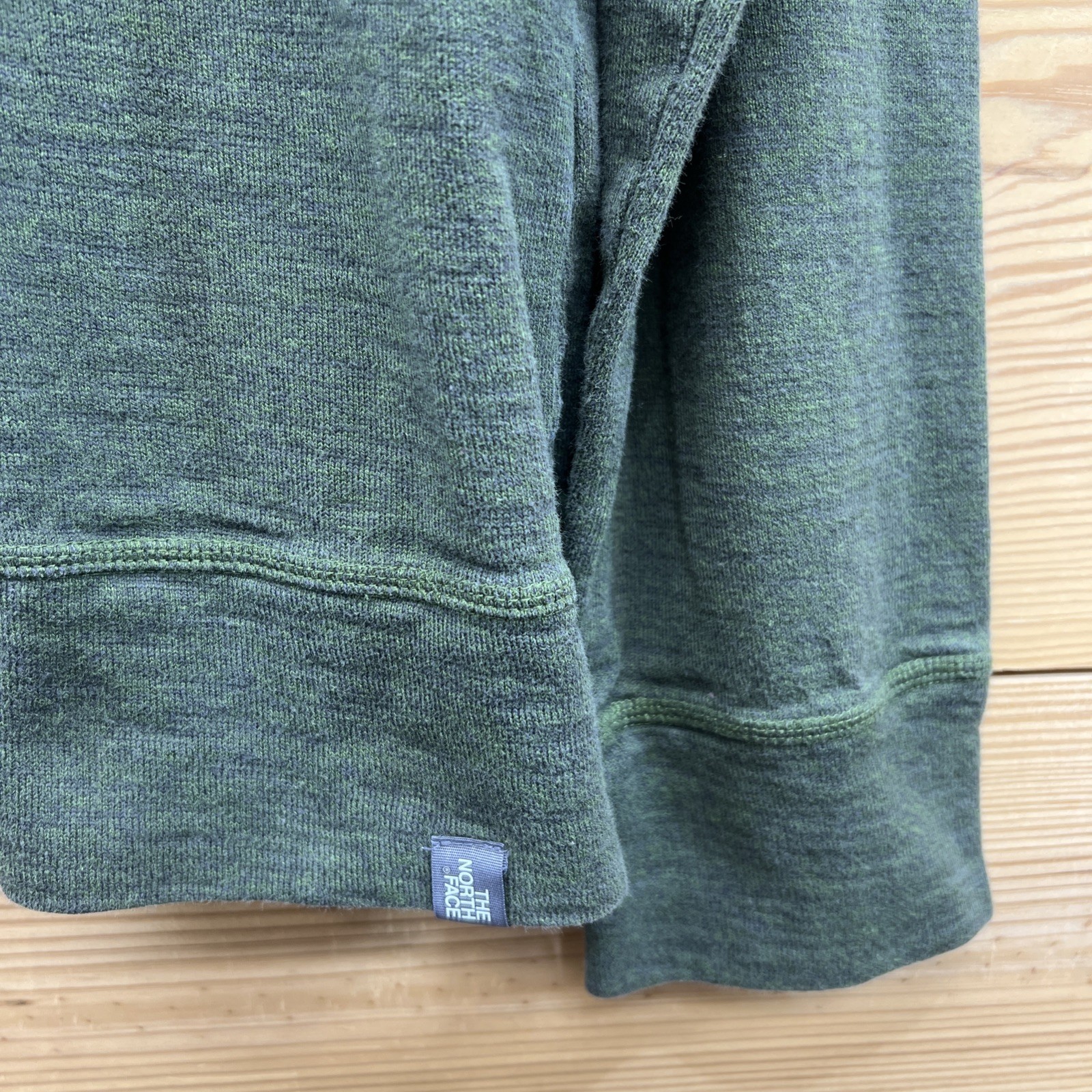 The North Face Shirt Mens Large Green Pullover Cotton Blend Thick Cotton B170