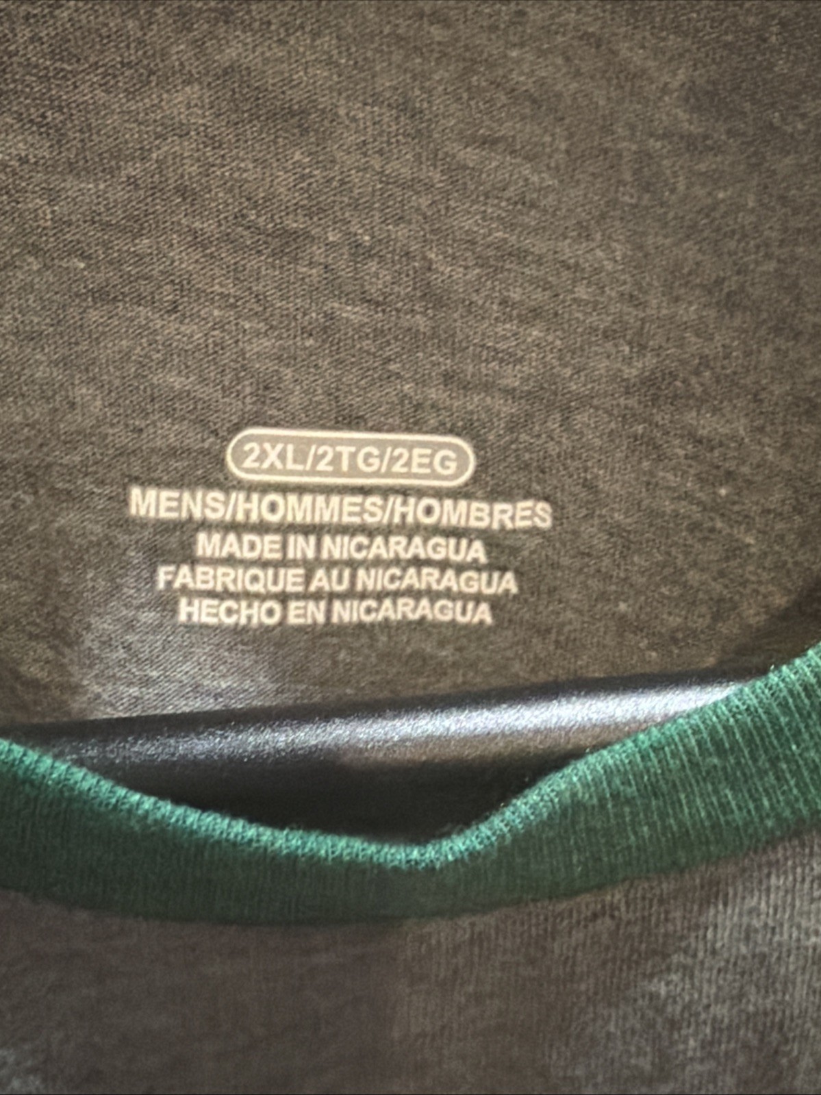 Men’s NWOT Size 2XL Fanatics Long Sleeve Gray/Green Baseball Soft T-Shirt