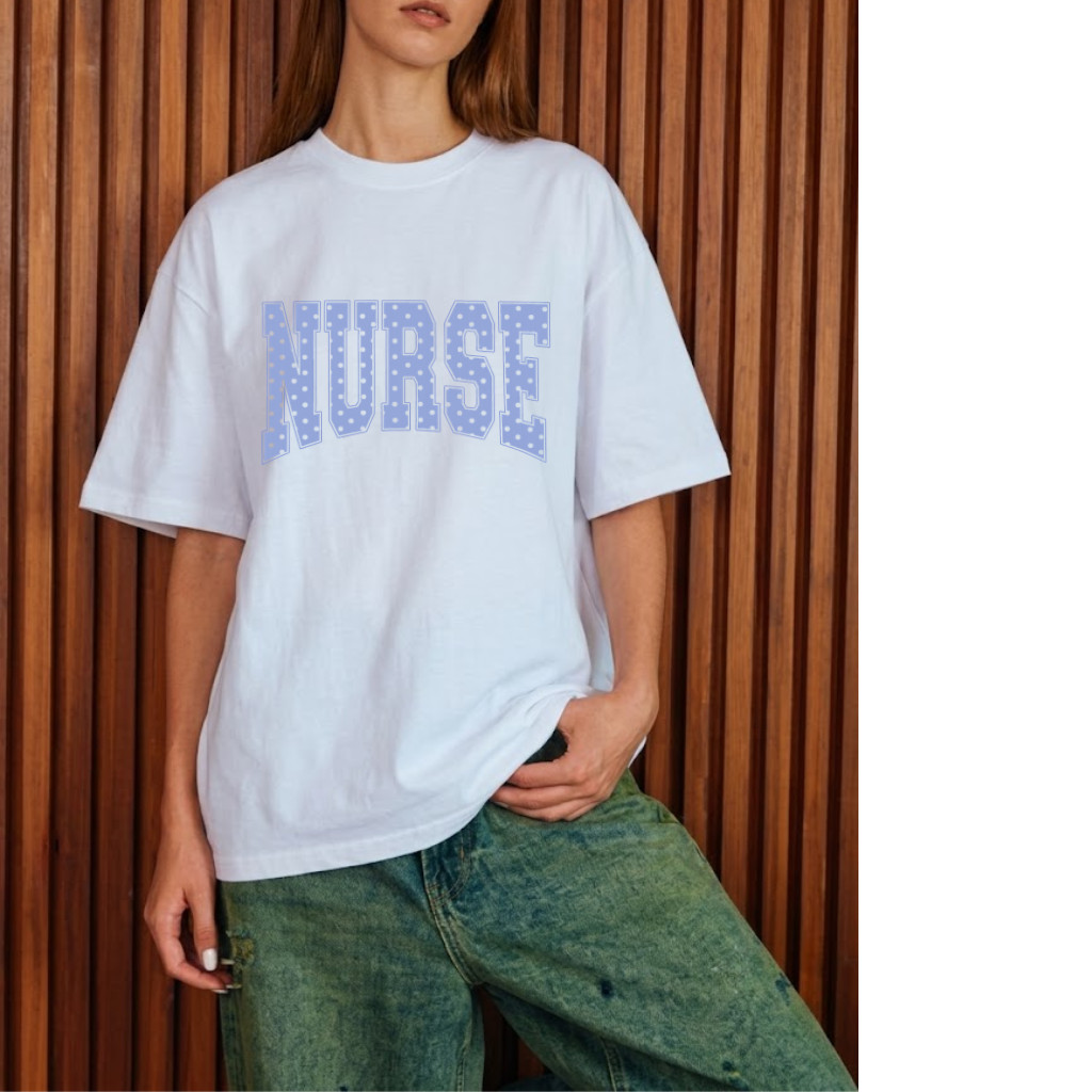 Nurse T-Shirt Polka Dot Tee PICU RN Healthcare Worker Gift Nursing Shirt