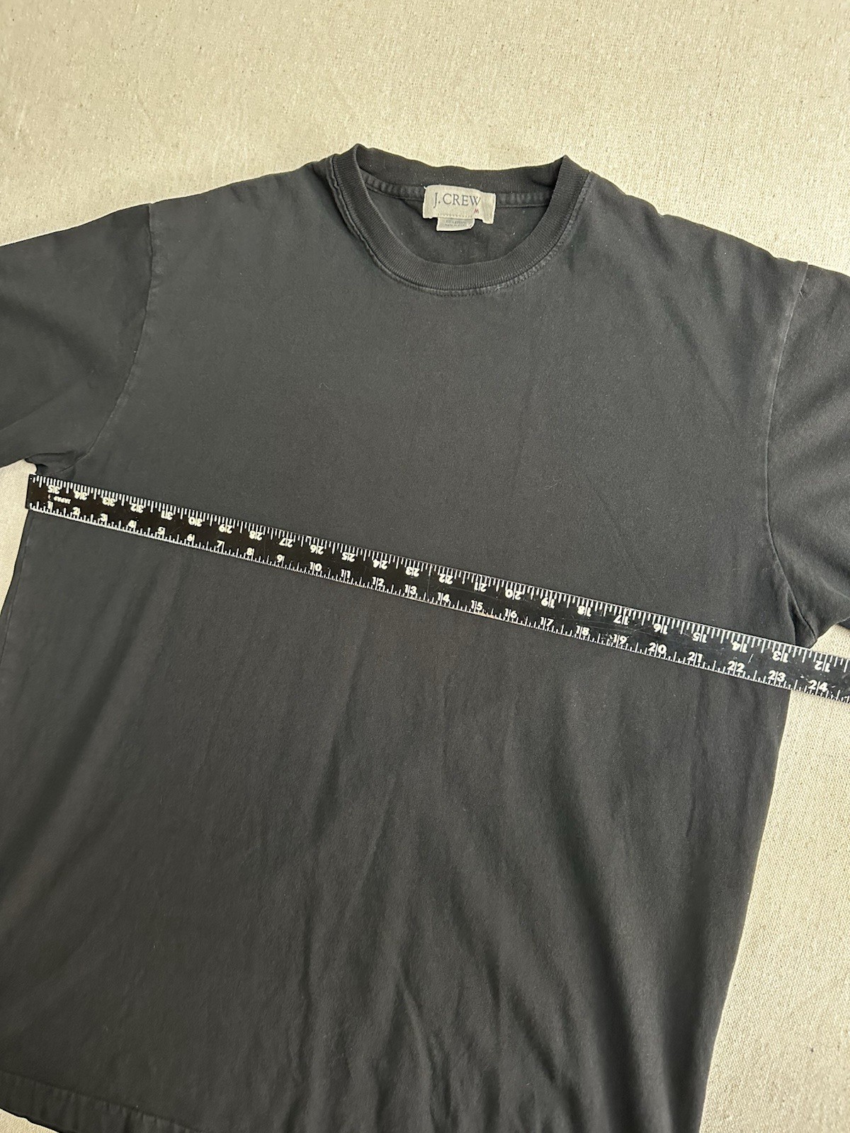 Vintage 90s J.Crew T-Shirt Men’s Medium Black Made In USA 100% Cotton Boxy Fit