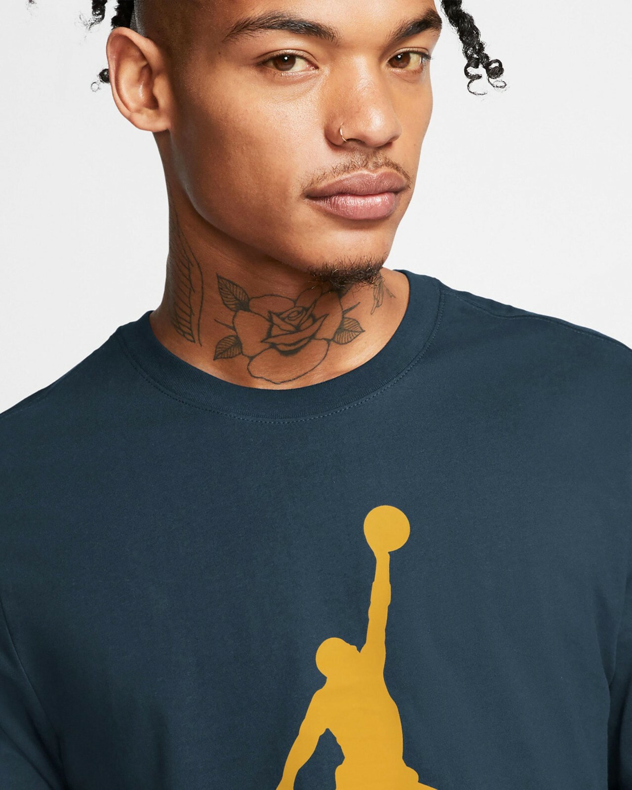 Nike Air Jordan Jumpman Logo Mens T-Shirt Green Multi Size Sportswear Top